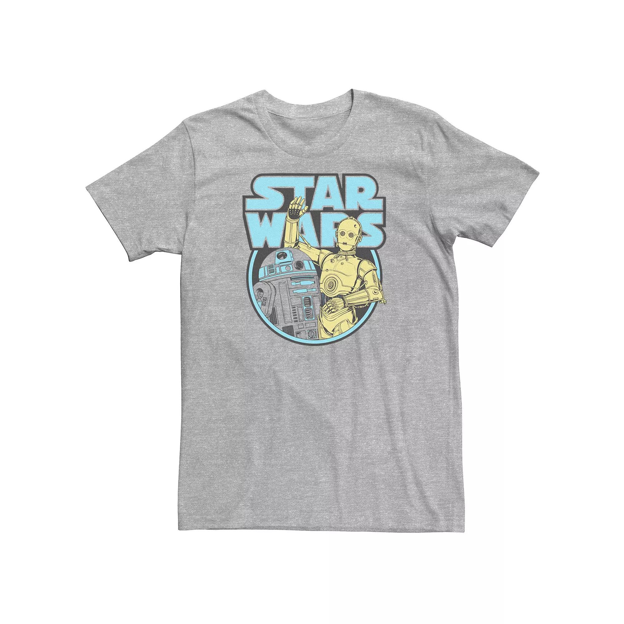 Big & Tall Star Wars C-3PO & R2-D2 Color Pop Star Wars Logo Tee, Men's,  Product Image