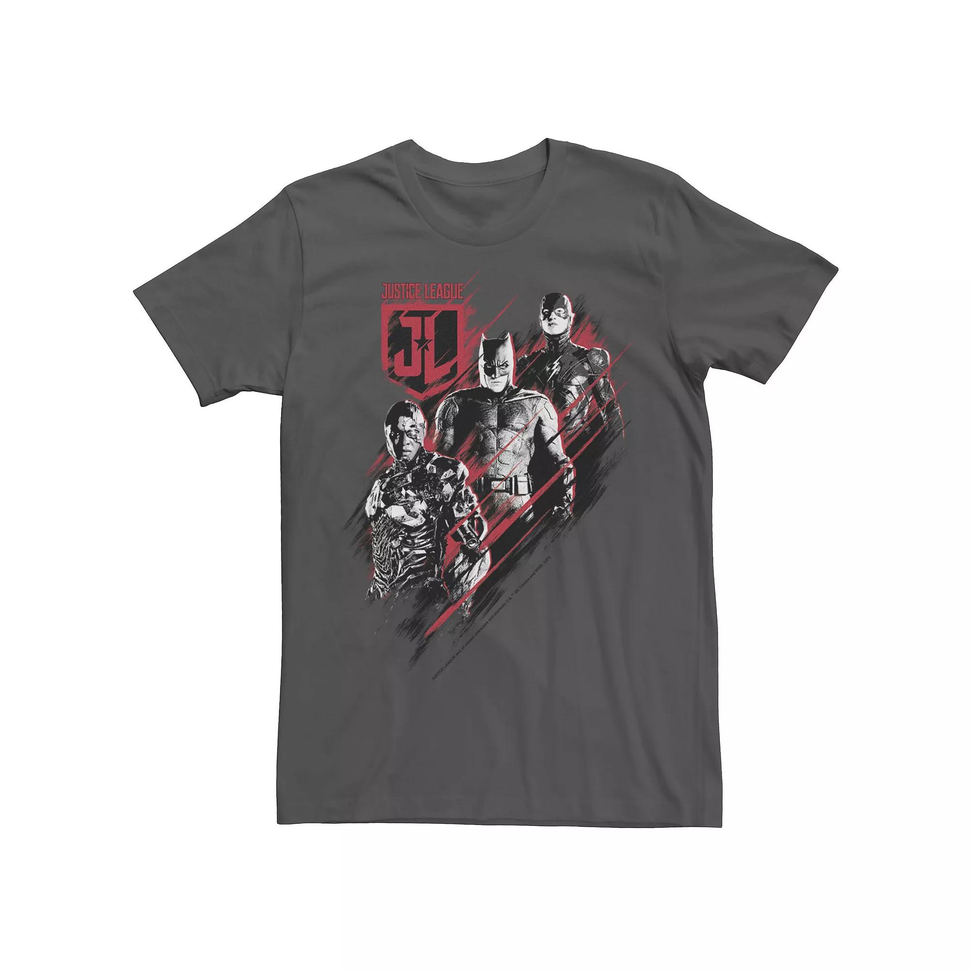Men's DC Comics Justice League Trio Portrait Tee, Size: Small, Grey Product Image