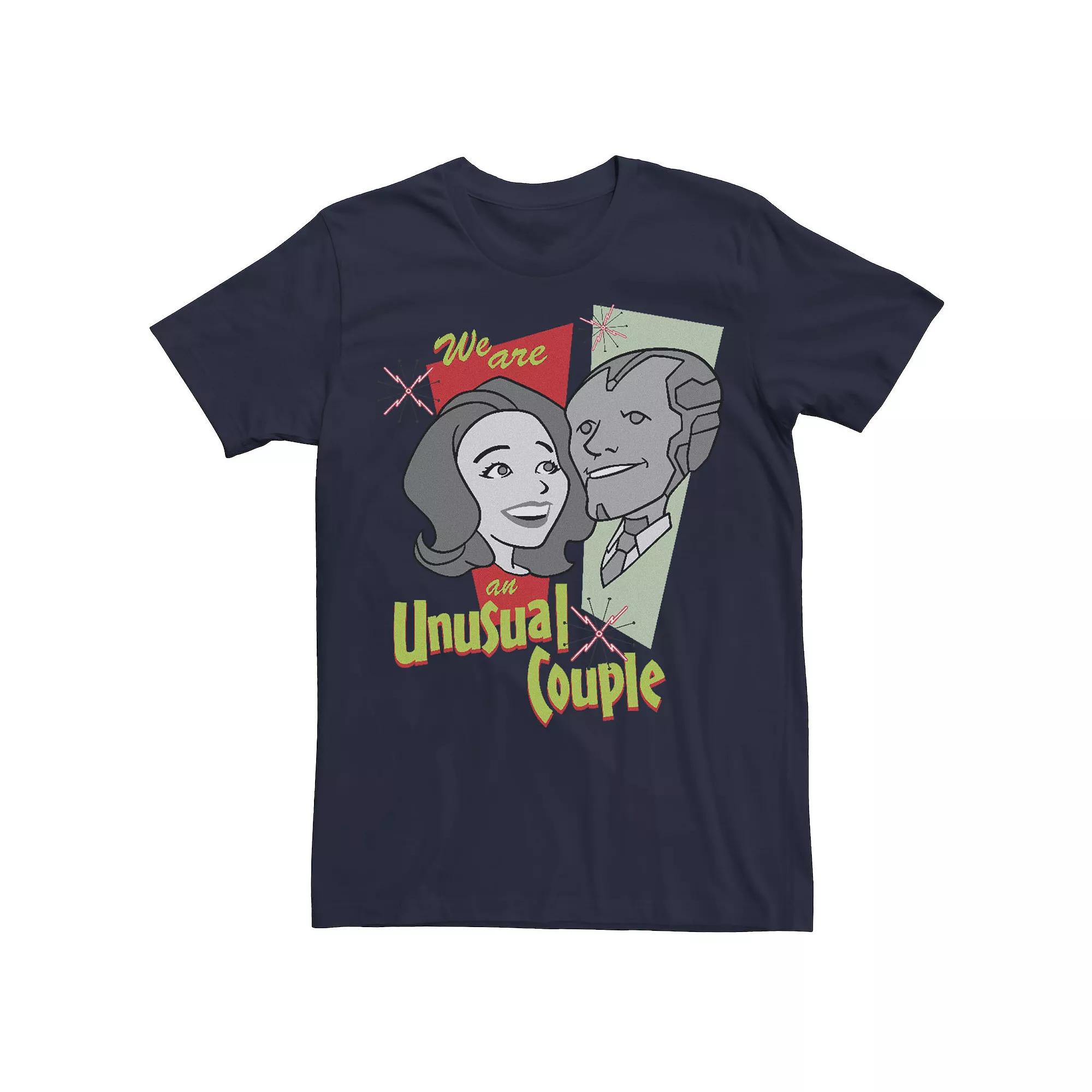 Men's Marvel WandaVision Panel Characters Unusual Couple Tee,  Product Image