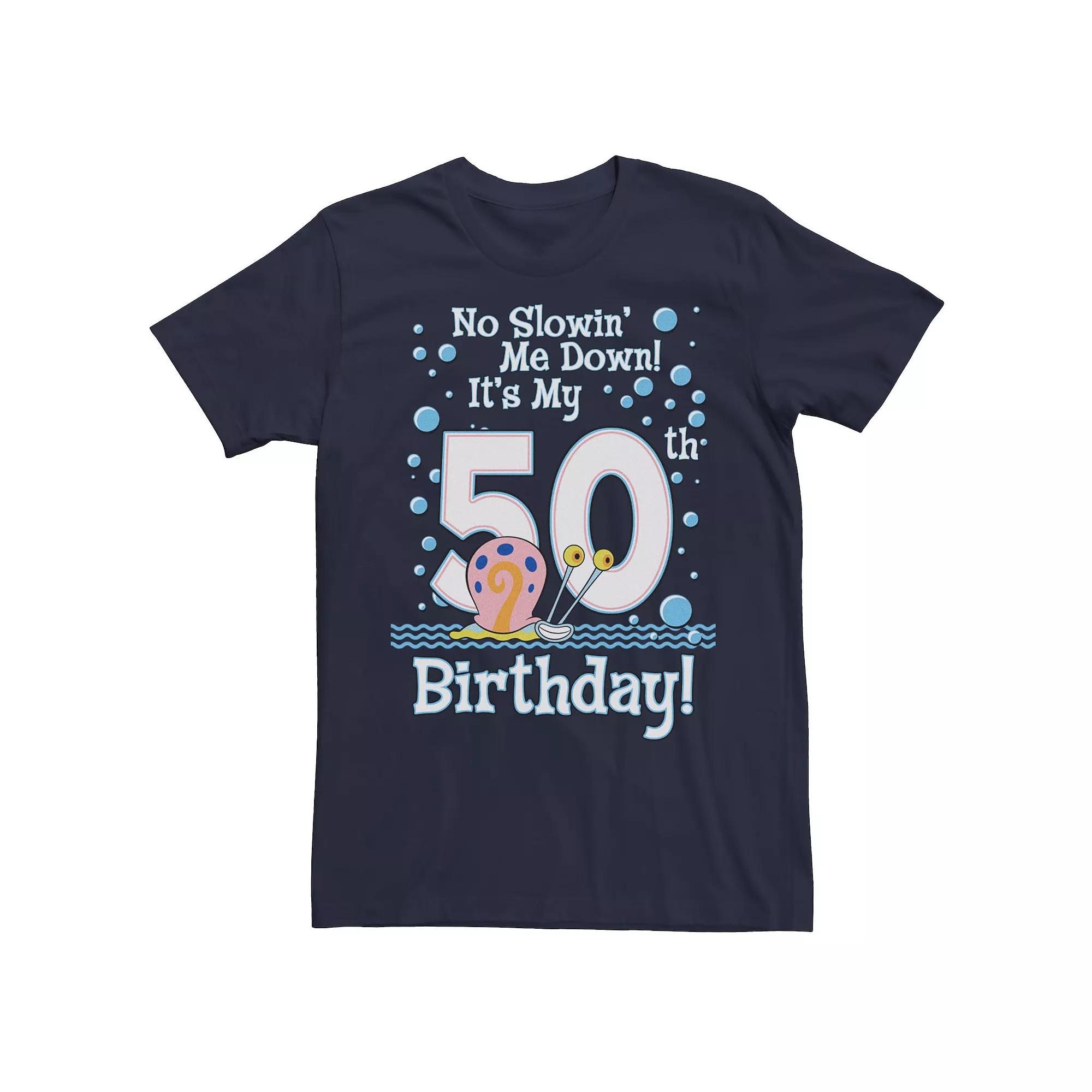Men's SpongeBob SquarePants Gary 50th Birthday Short Sleeve Tee,  Product Image