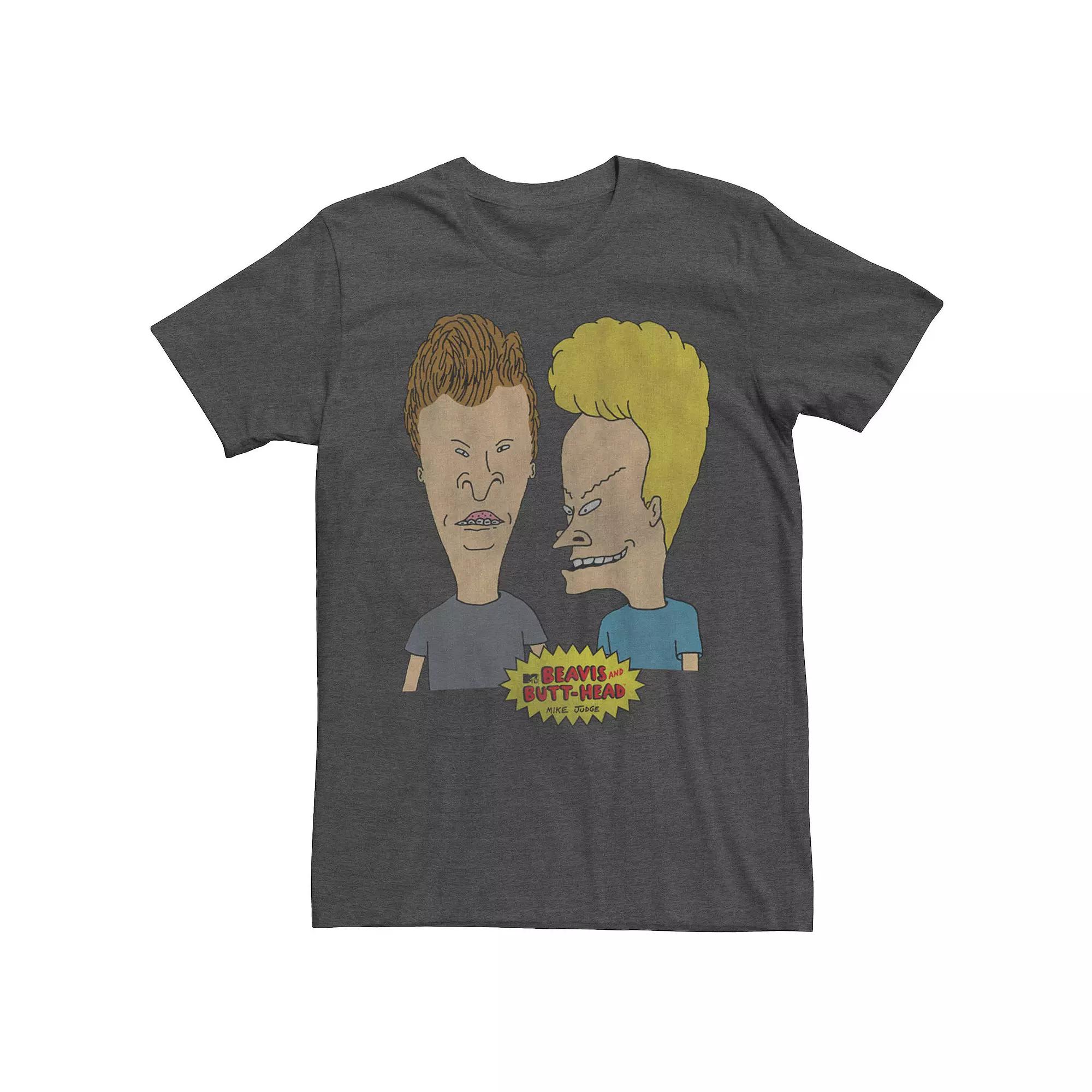 Men's Beavis & Butthead Two Nerds Group Shot Portrait Tee,  Product Image
