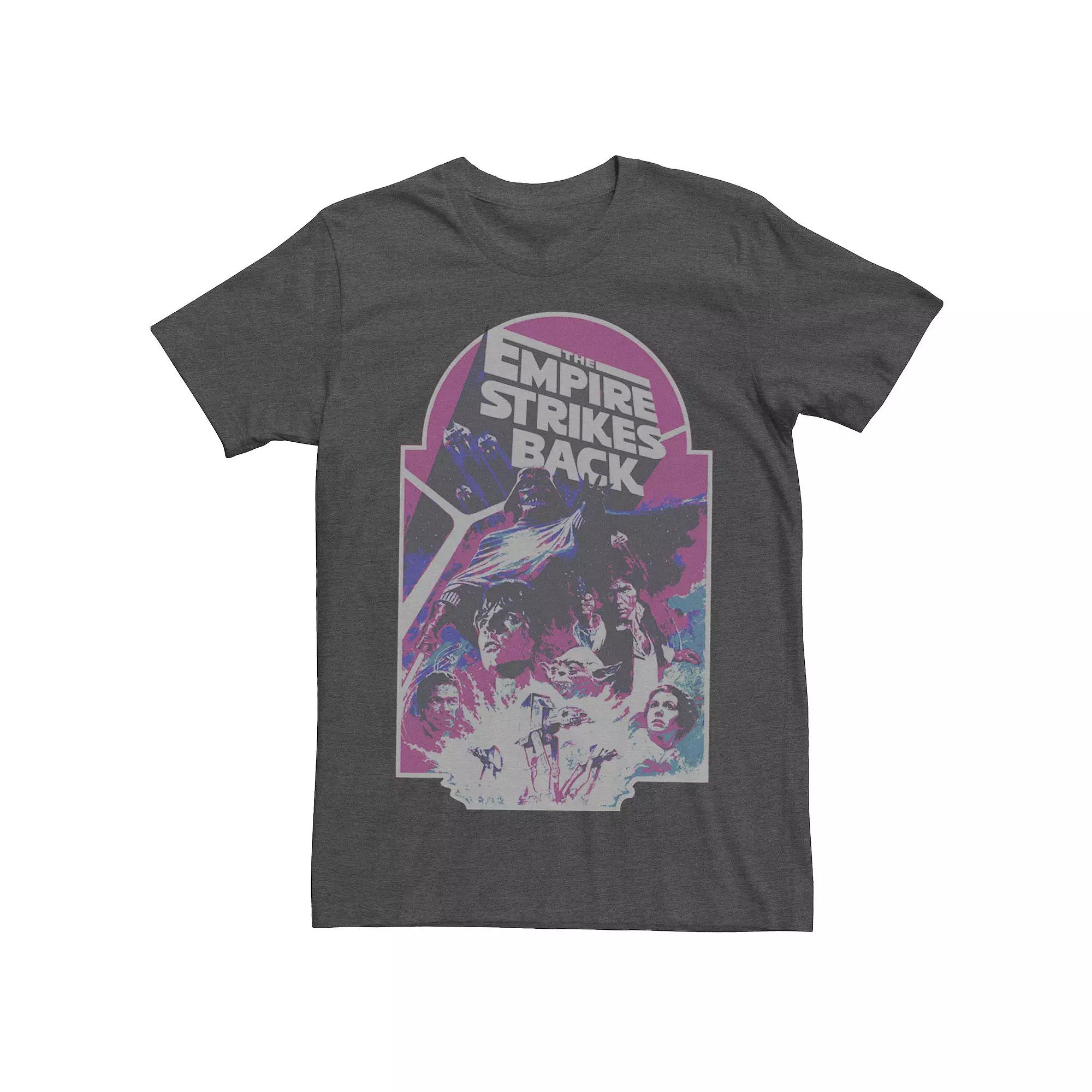 Men's Star Wars The Empire Strikes Back Neon Distressed Graphic Tee,  Product Image