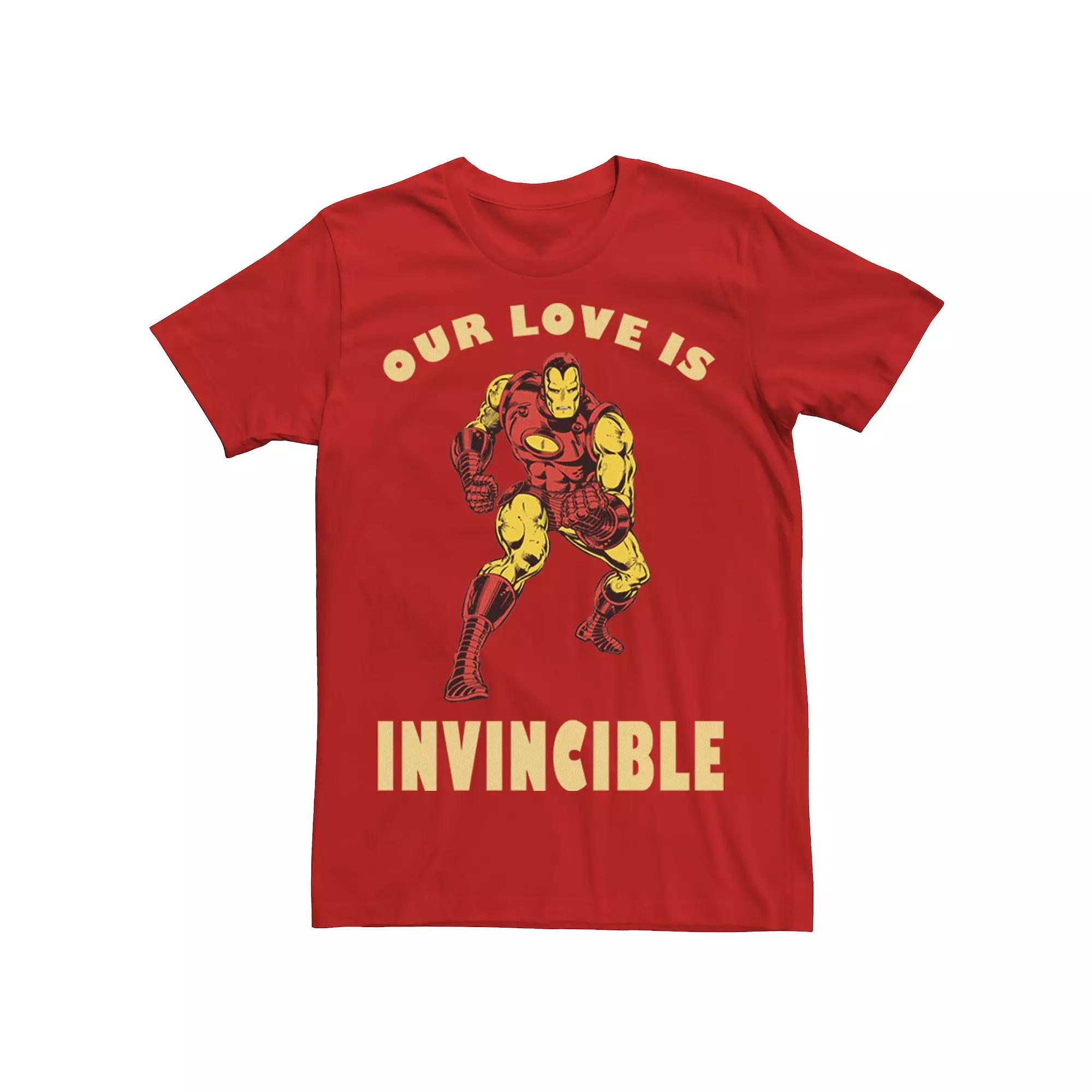 Men's Marvel Invincible Love Valentines Day Tee,  Product Image