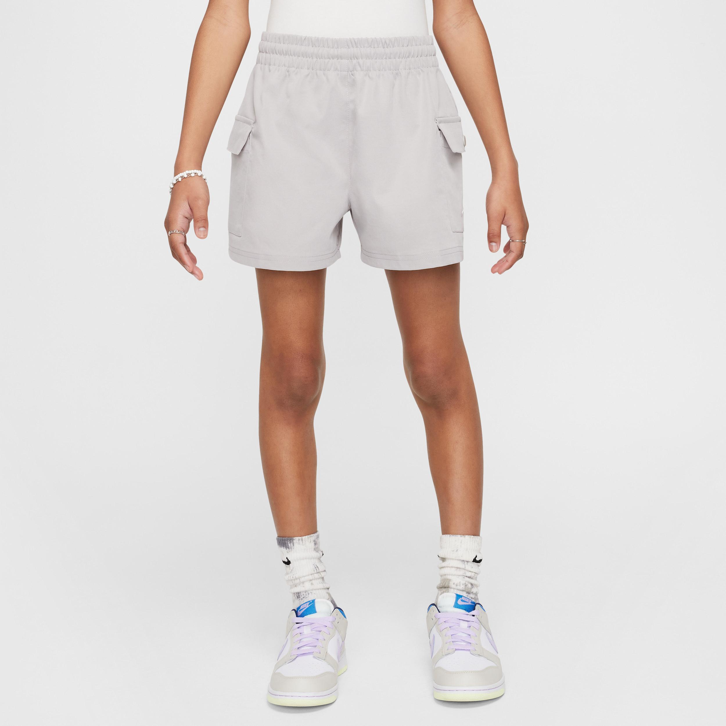 Unisex Nike Sportswear Girls Woven Cargo Shorts | HF8178-009 Product Image