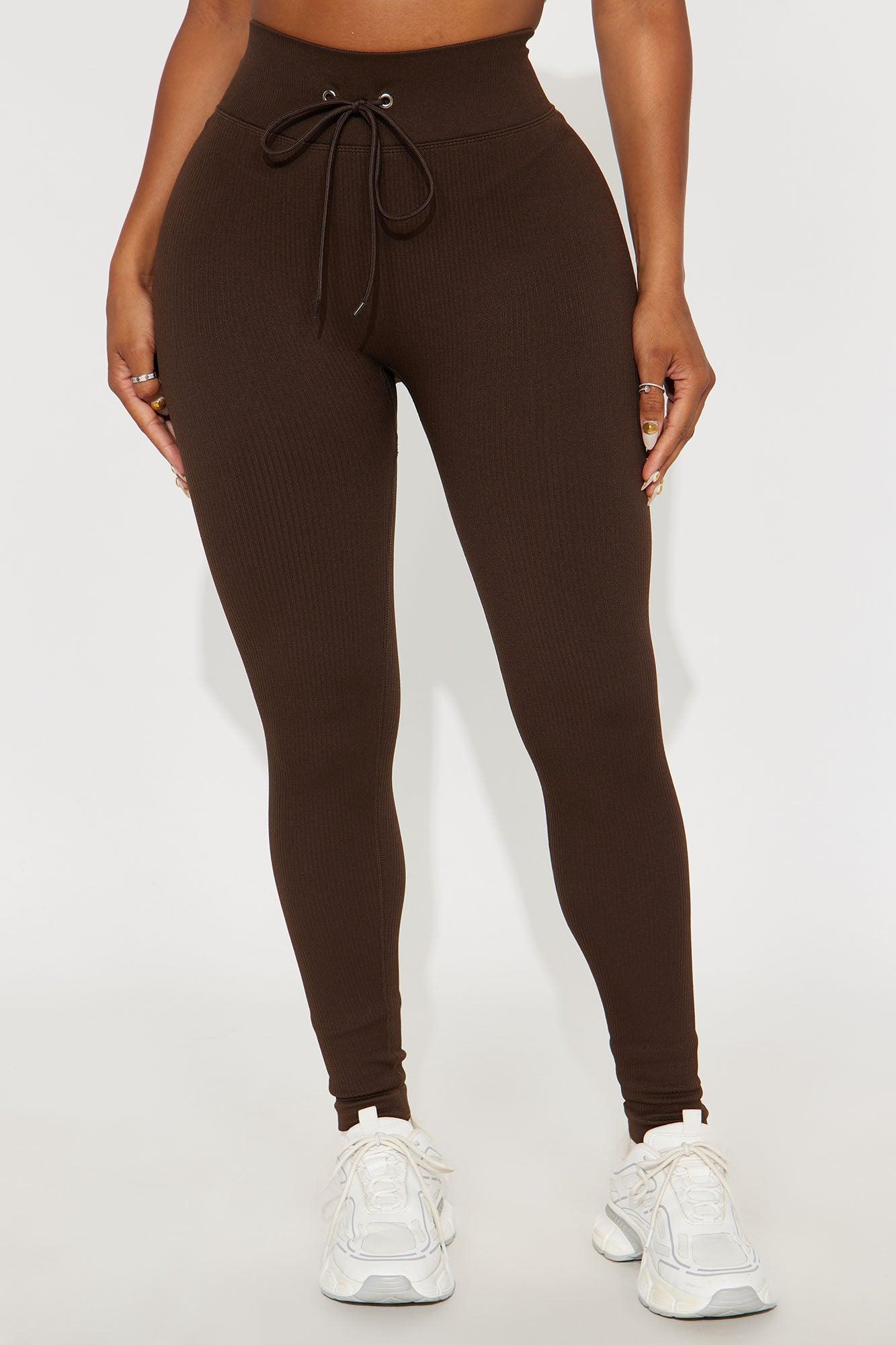 Feel The Burn Active Legging - Chocolate Female Product Image