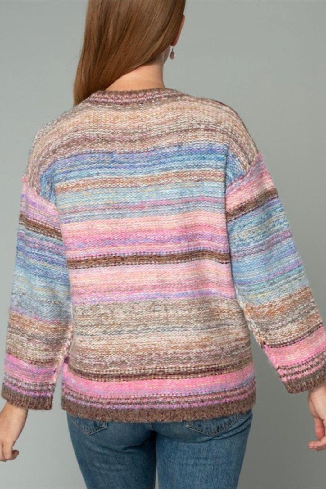 Colorful Knit Sweater Product Image