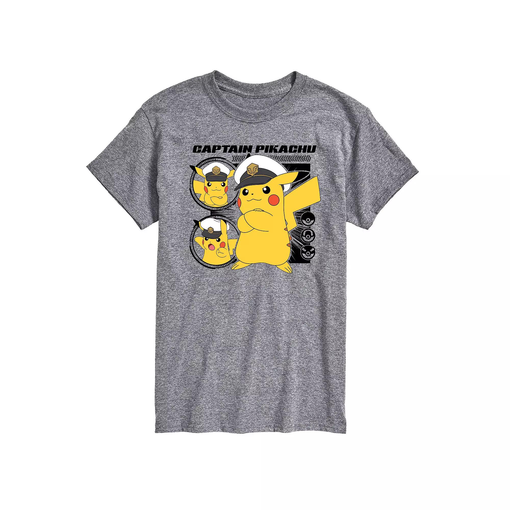 Men's Pokemon Captain Pikachu Graphic Tee,  Product Image