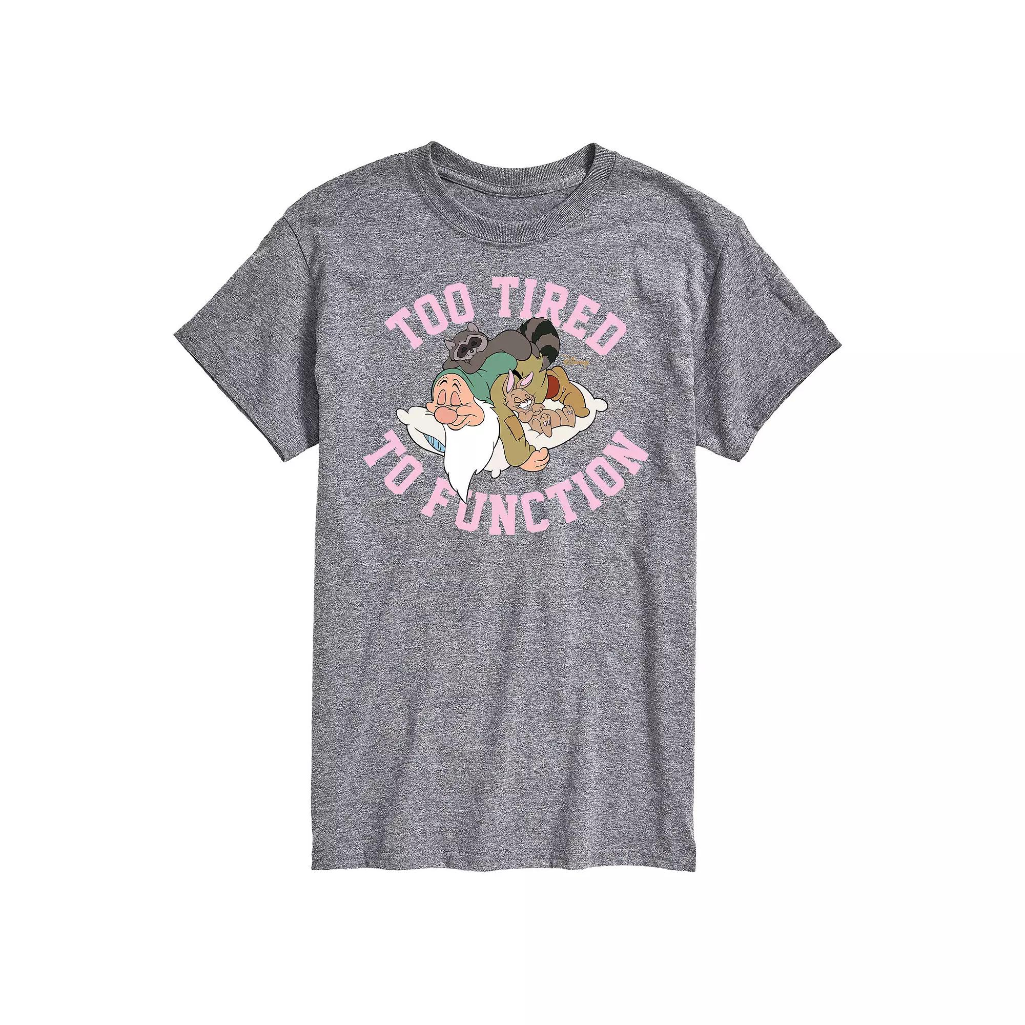 Disney Princess Big & Tall Too Tired To Function Graphic Tee, Men's,  Product Image