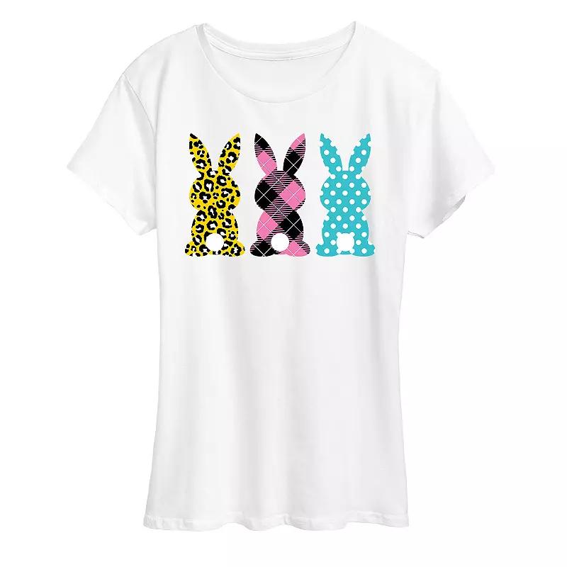 Women's Patterned Bunnies Graphic Tee,  Product Image