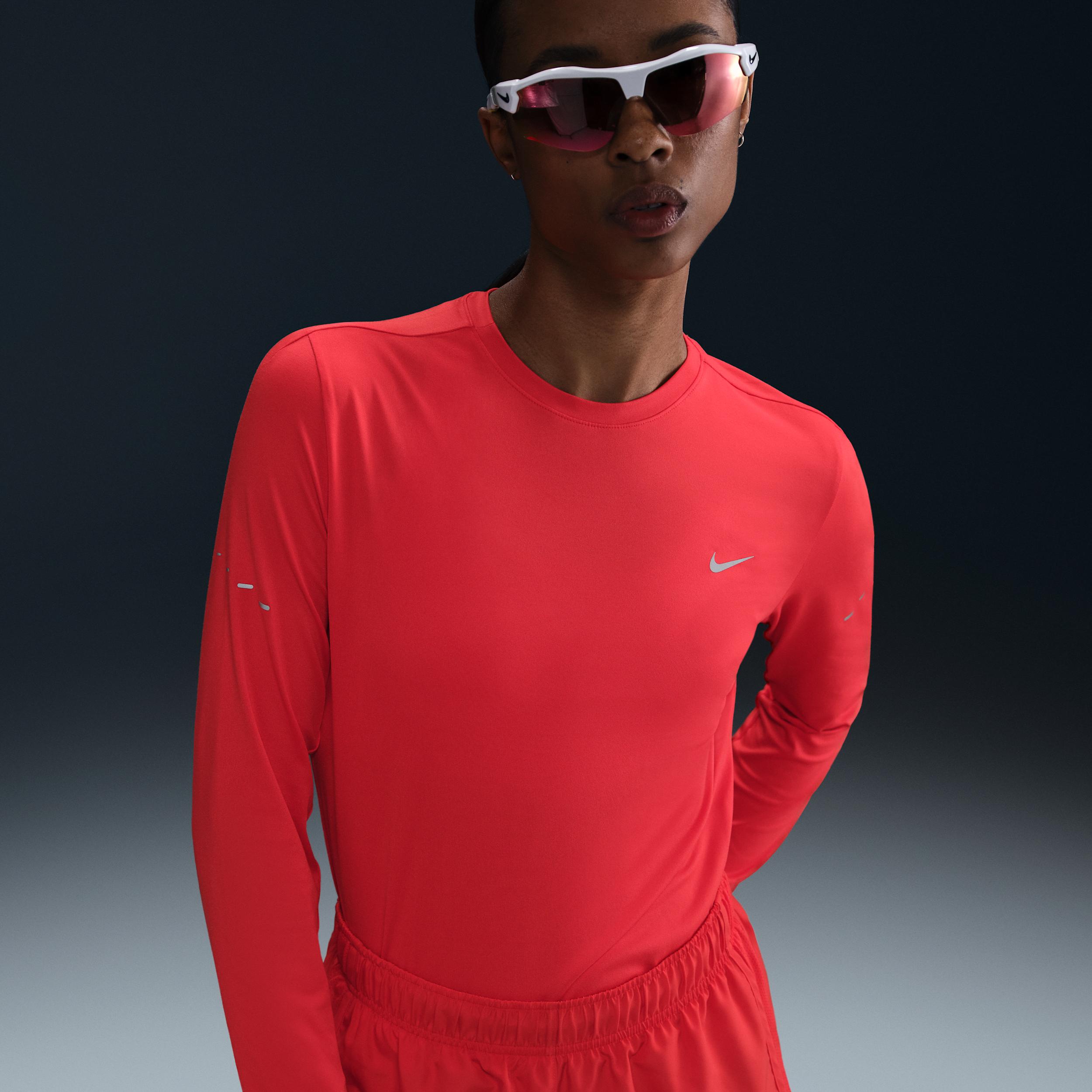 Nike Womens Swift Dri-FIT UV Long-Sleeve Crew-Neck Running Top | HQ0503-010 Product Image