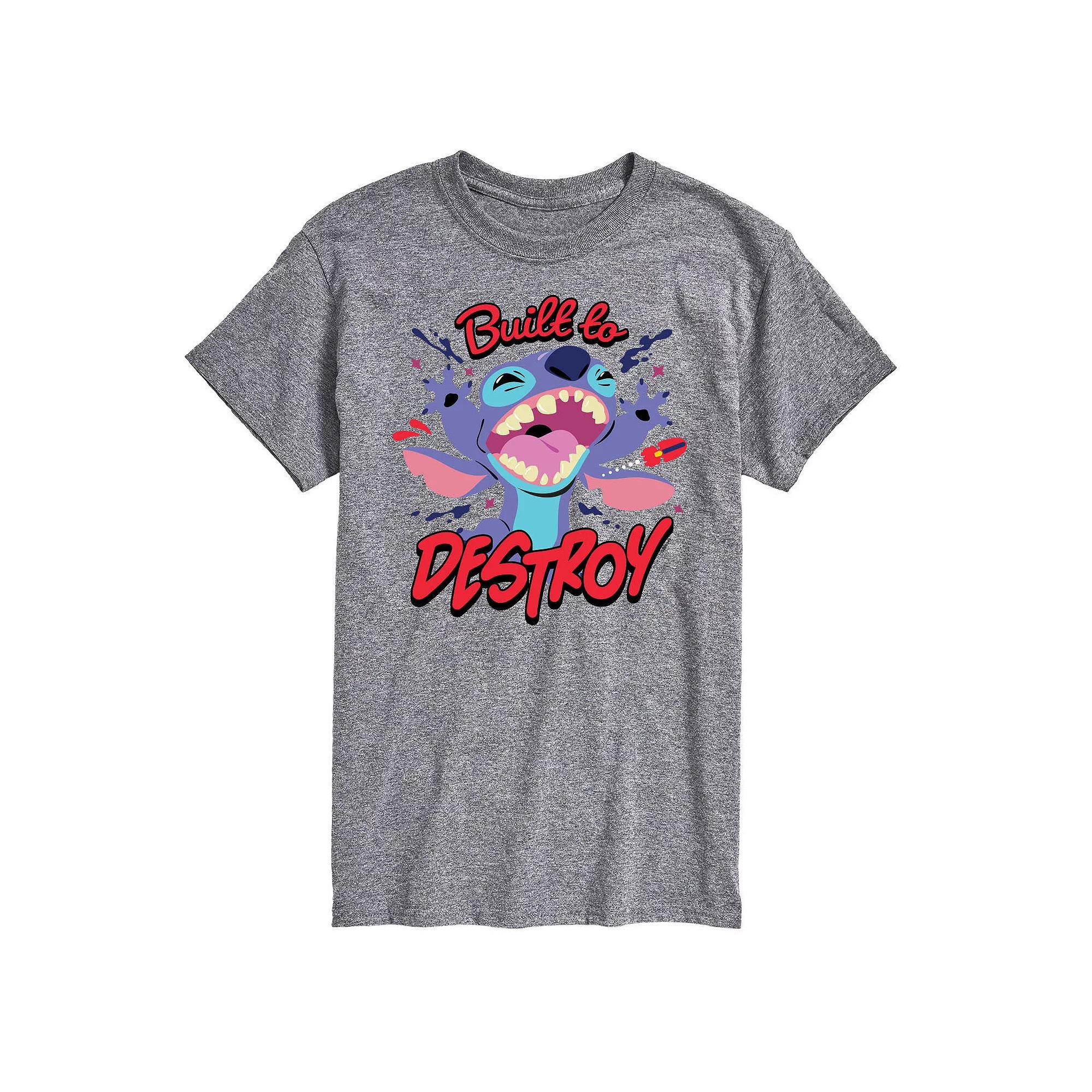 Disney's Lilo & Stitch Big & Tall Built To Destroy Graphic Tee, Men's,  Product Image