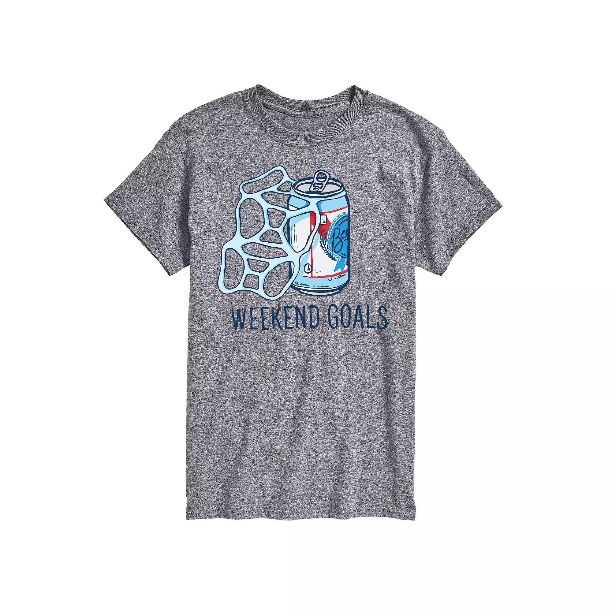 Men's Beer Weekend Goals Tee,  Product Image