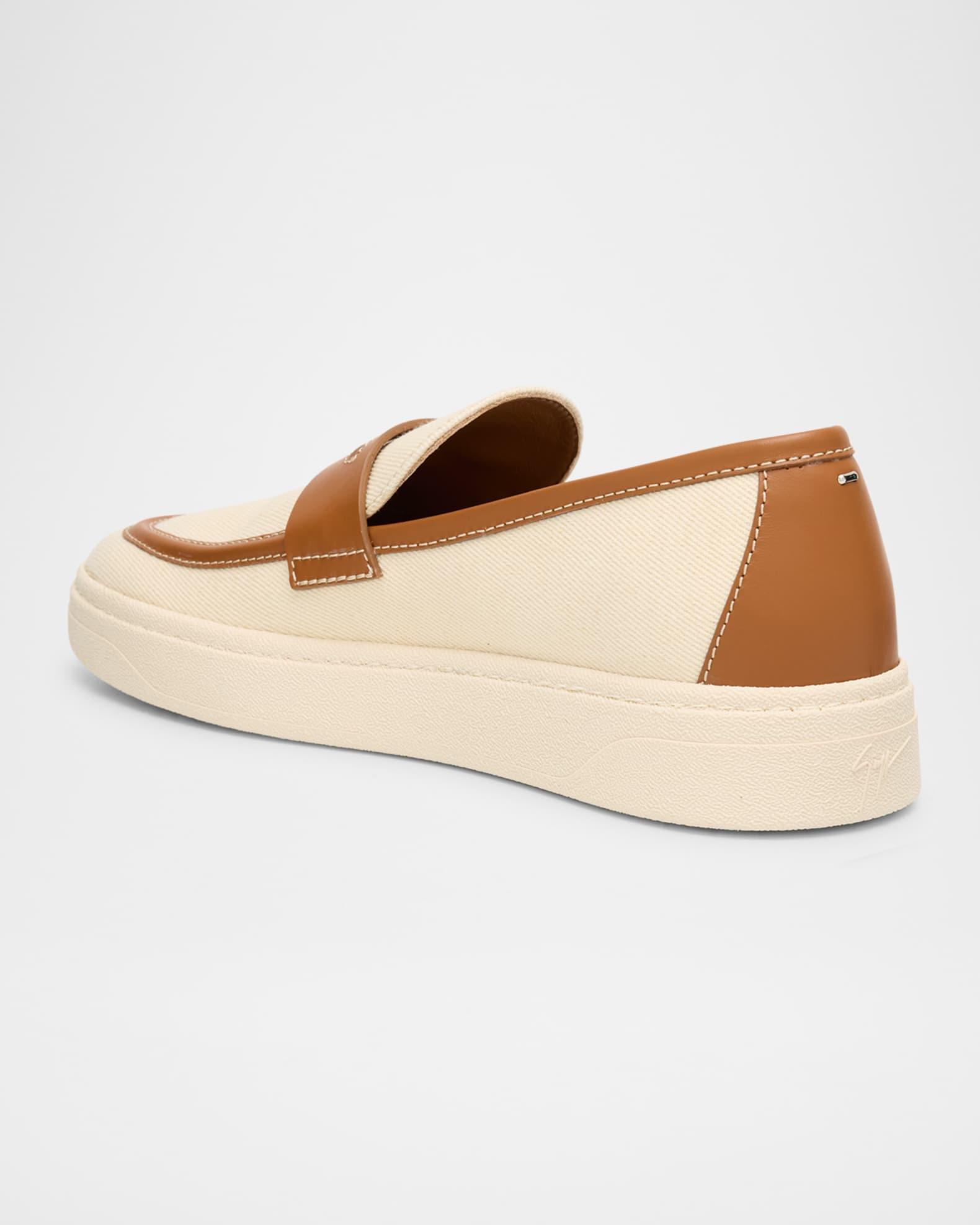 Men's Karmy Canvas and Leather Penny Loafers Product Image