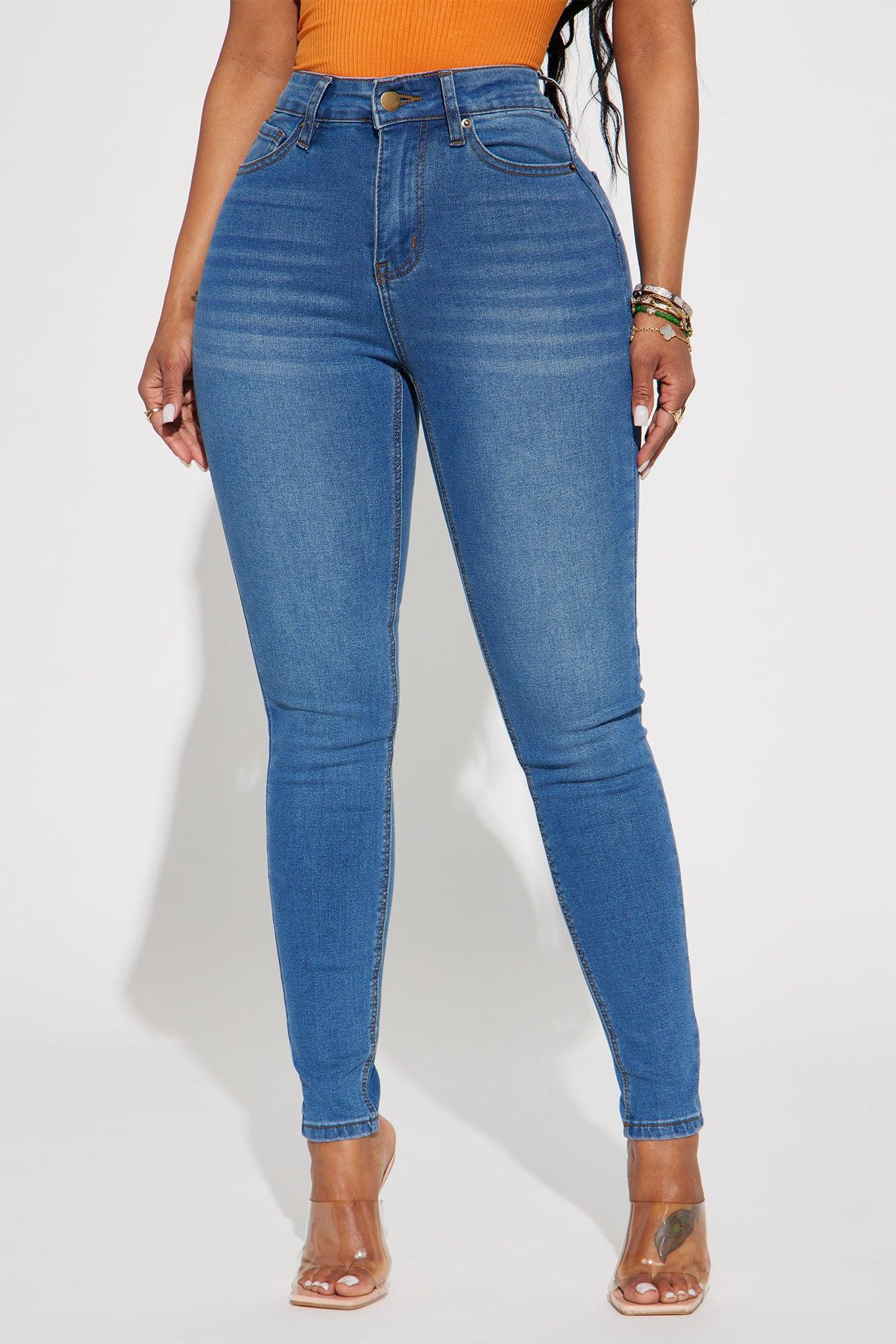 Vibe Check Curvy Stretch Skinny Jeans - Medium Wash Product Image