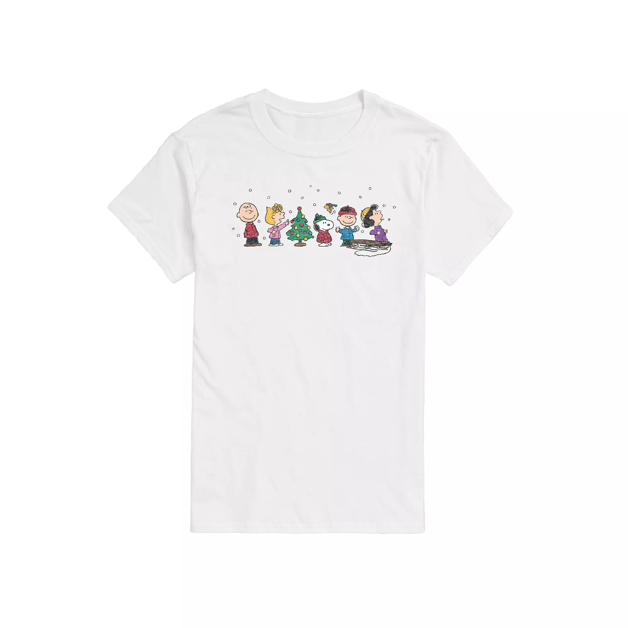Big & Tall Peanuts Christmas Group Graphic Tee, Men's,  Product Image