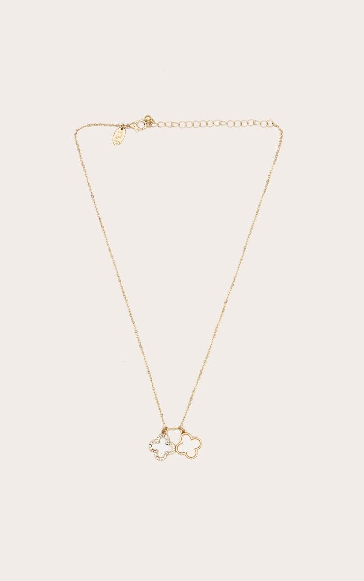 Gold Clover Simple Pendant Necklace Product Image