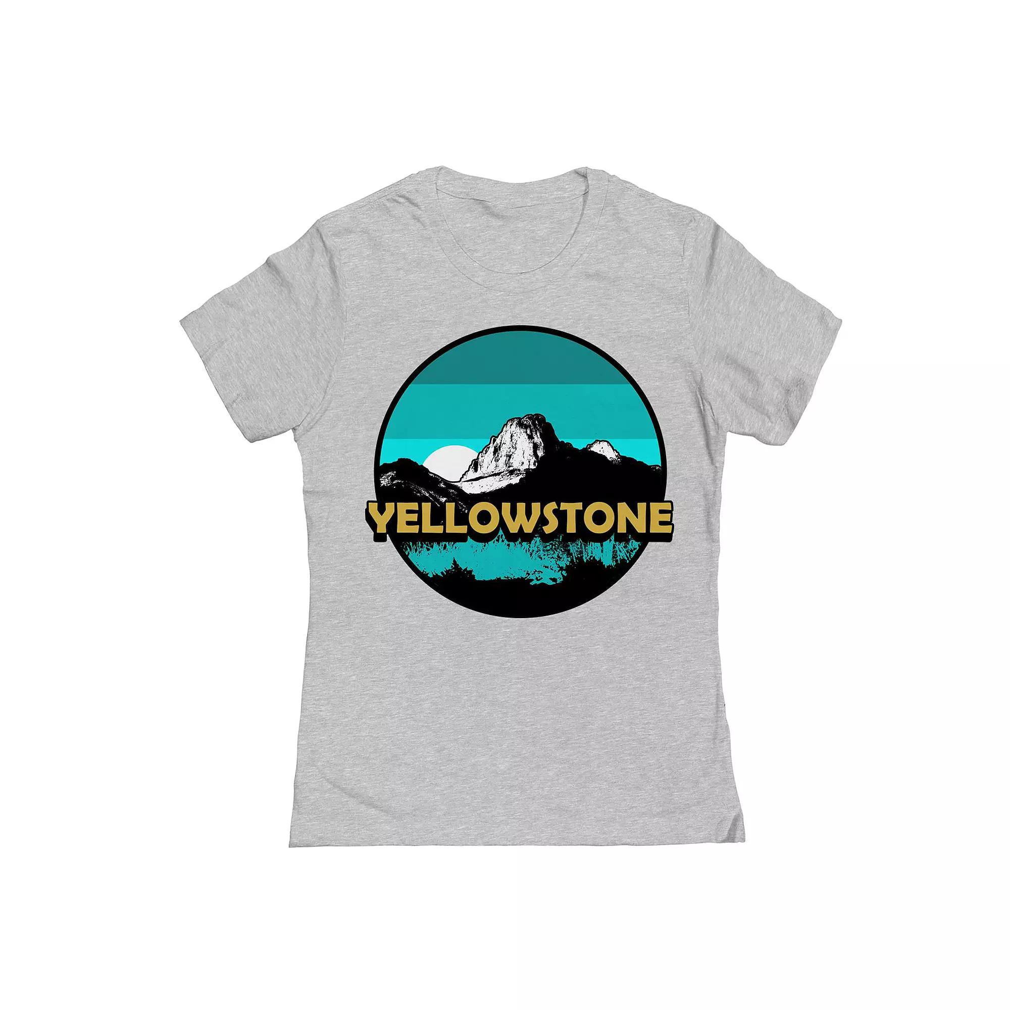 Junior's Yellowstone Wyoming Womens Graphic Tee, Girl's, Size: Large, Sport Gray Product Image