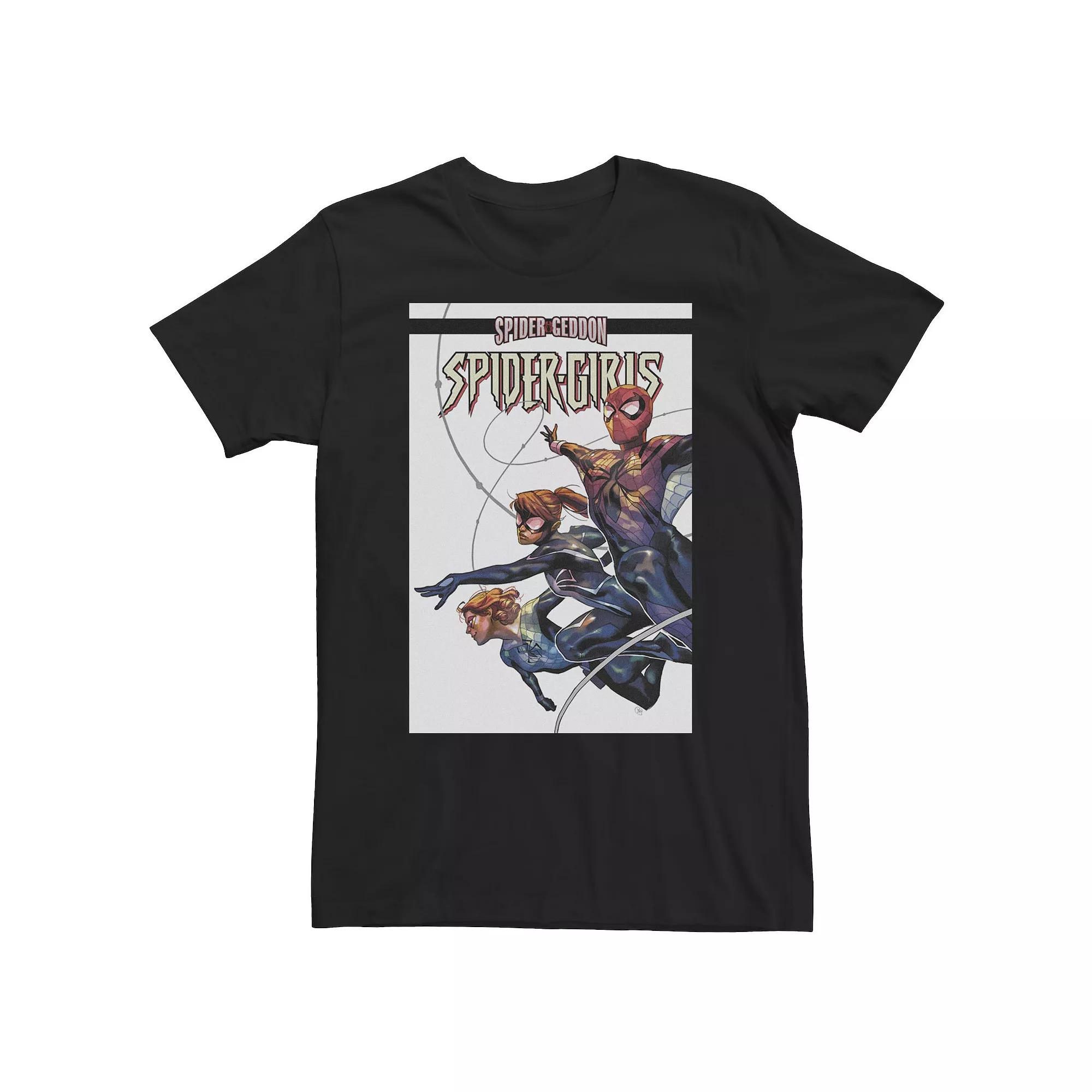 Big & Tall Marvel Spider-Girls Spider Geddon Comic Cover Tee, Men's, Size: 5XL, Black Product Image
