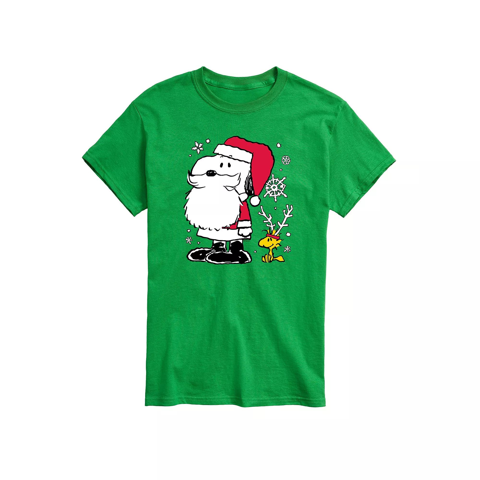 Men's Peanuts Snoopy Santa Reindeer Tee,  Product Image