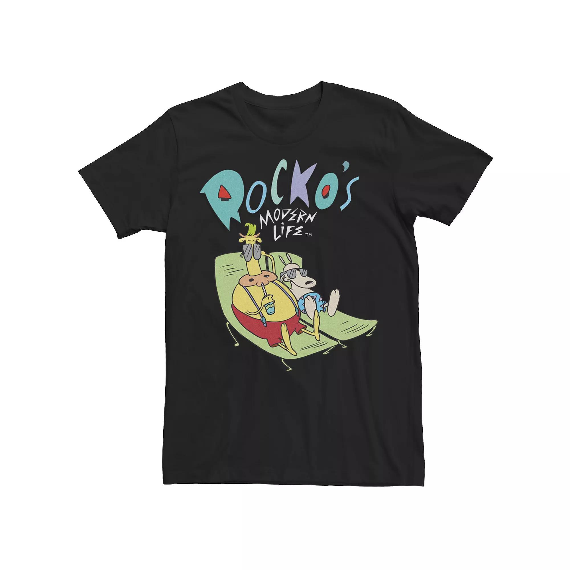 Men's Rocko's Modern Life Heffer Tee, Size: XXL, Black Product Image