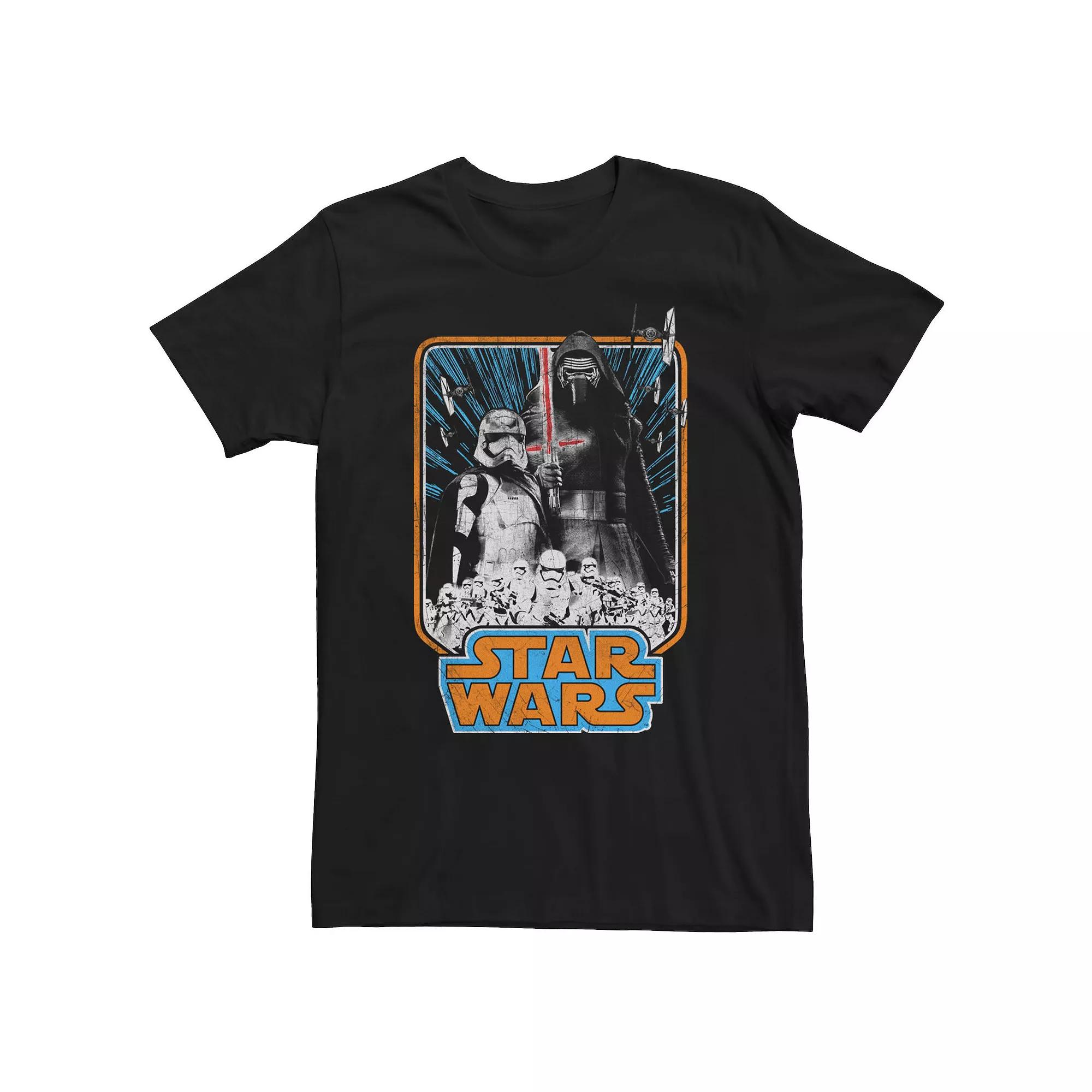Big & Tall Star Wars Episode 7 The Force Awakens Kylo Ren Stormtroopers Box Tee, Mens Product Image
