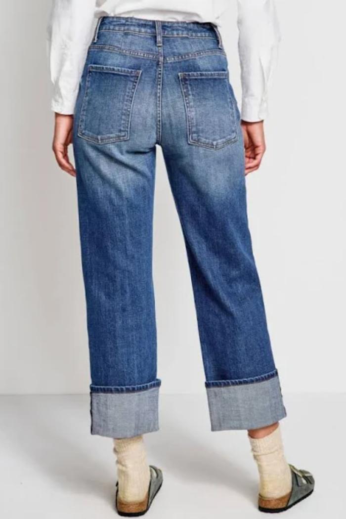 Sienna High Rise Wide Leg with Deep Cuff Jean Product Image