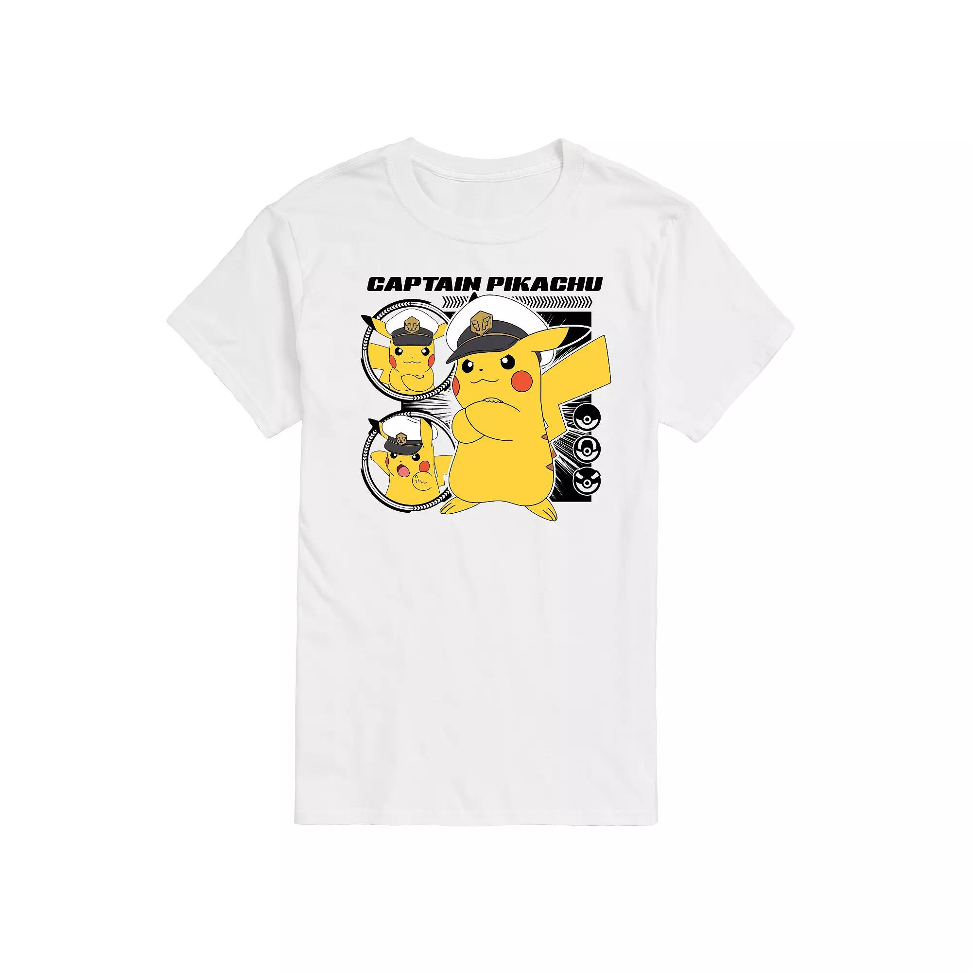 Men's Pokemon Captain Pikachu Graphic Tee,  Product Image