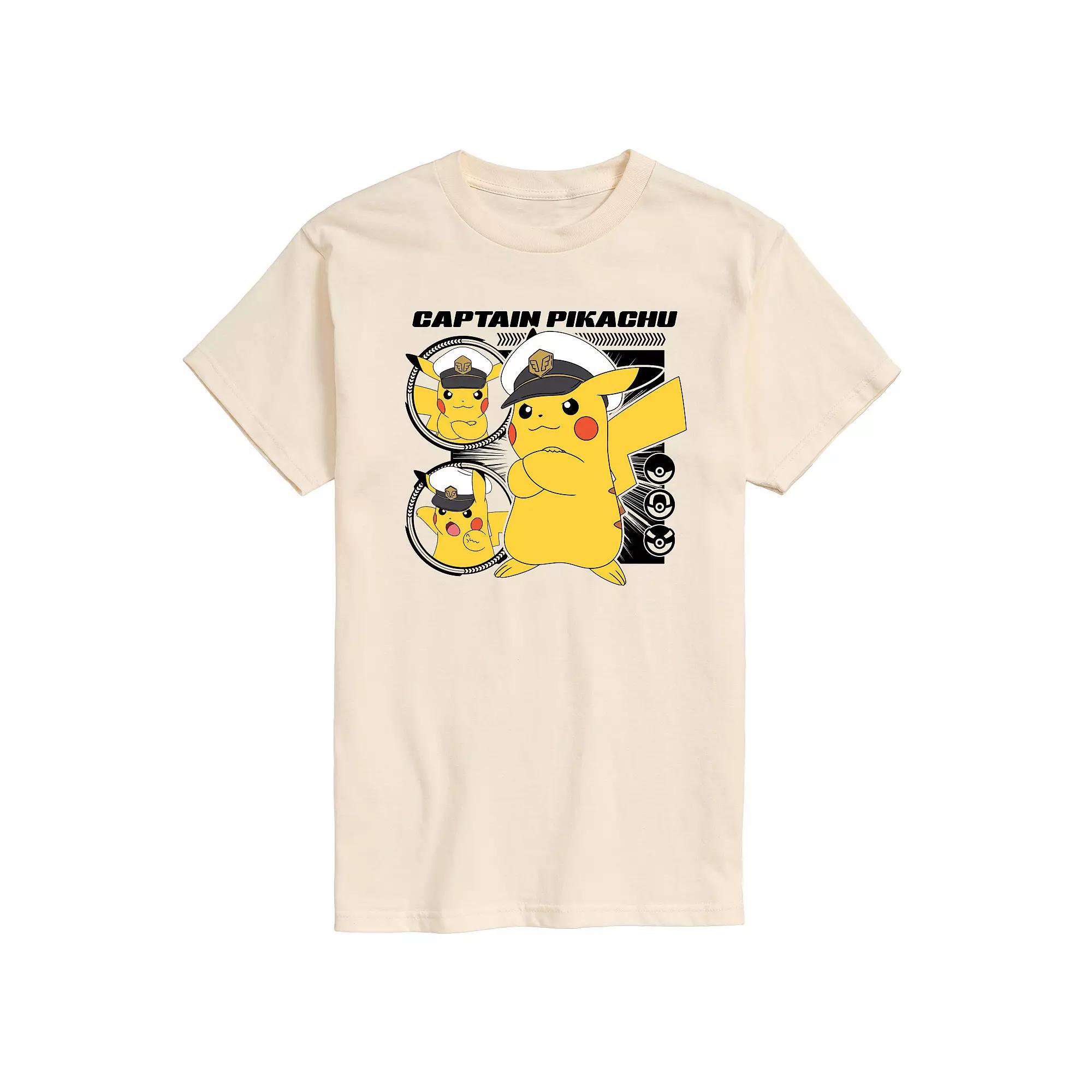 Men's Pokemon Captain Pikachu Graphic Tee,  Product Image