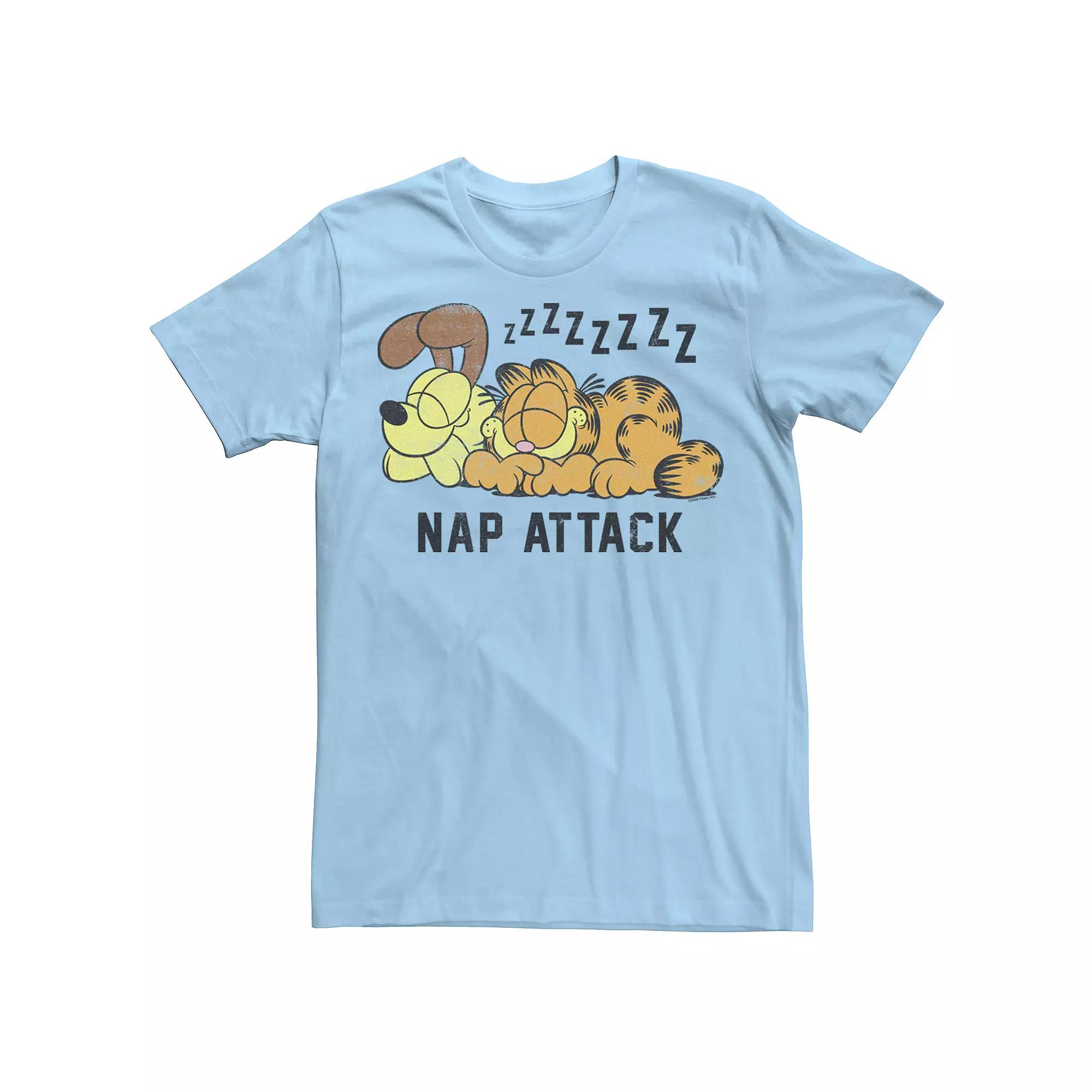 Men's Garfield Nap Attack Text Tee,  Product Image