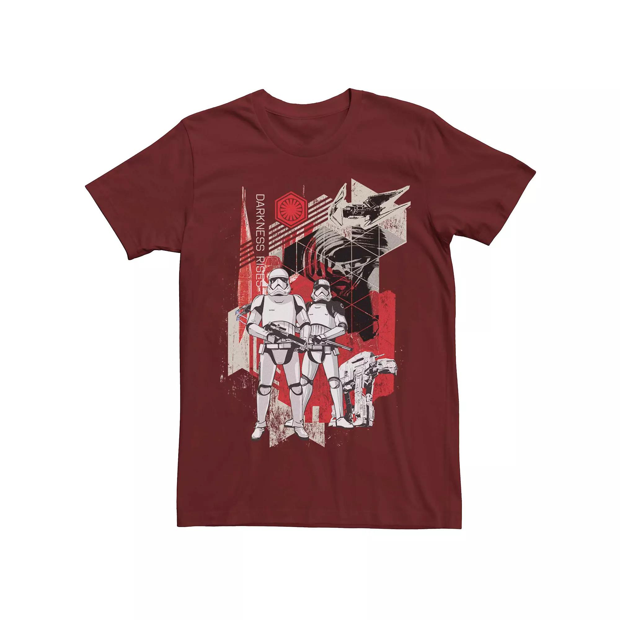 Men's Star Wars First Order Troopers Darkness Rises Poster Tee, Size: XXL, Red Product Image