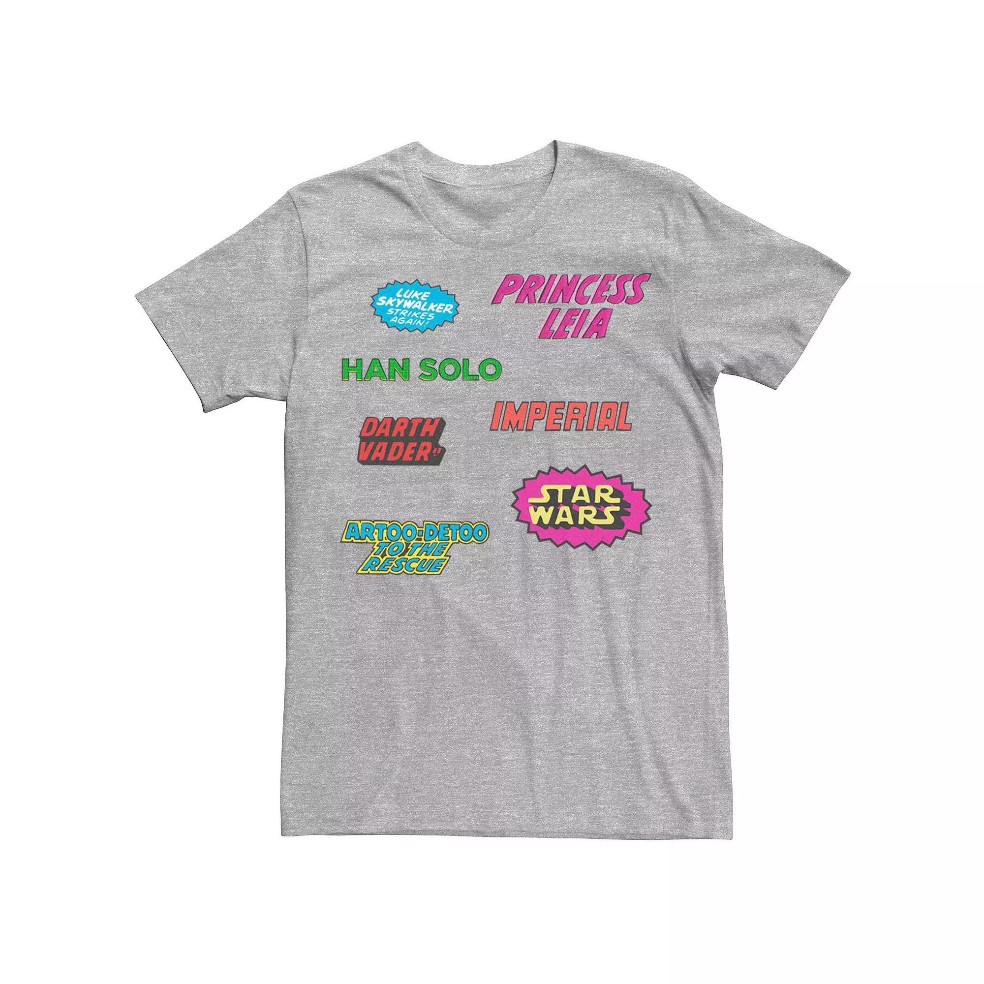 Men's Star Wars Vintage Sticker Logos Tee,  Product Image