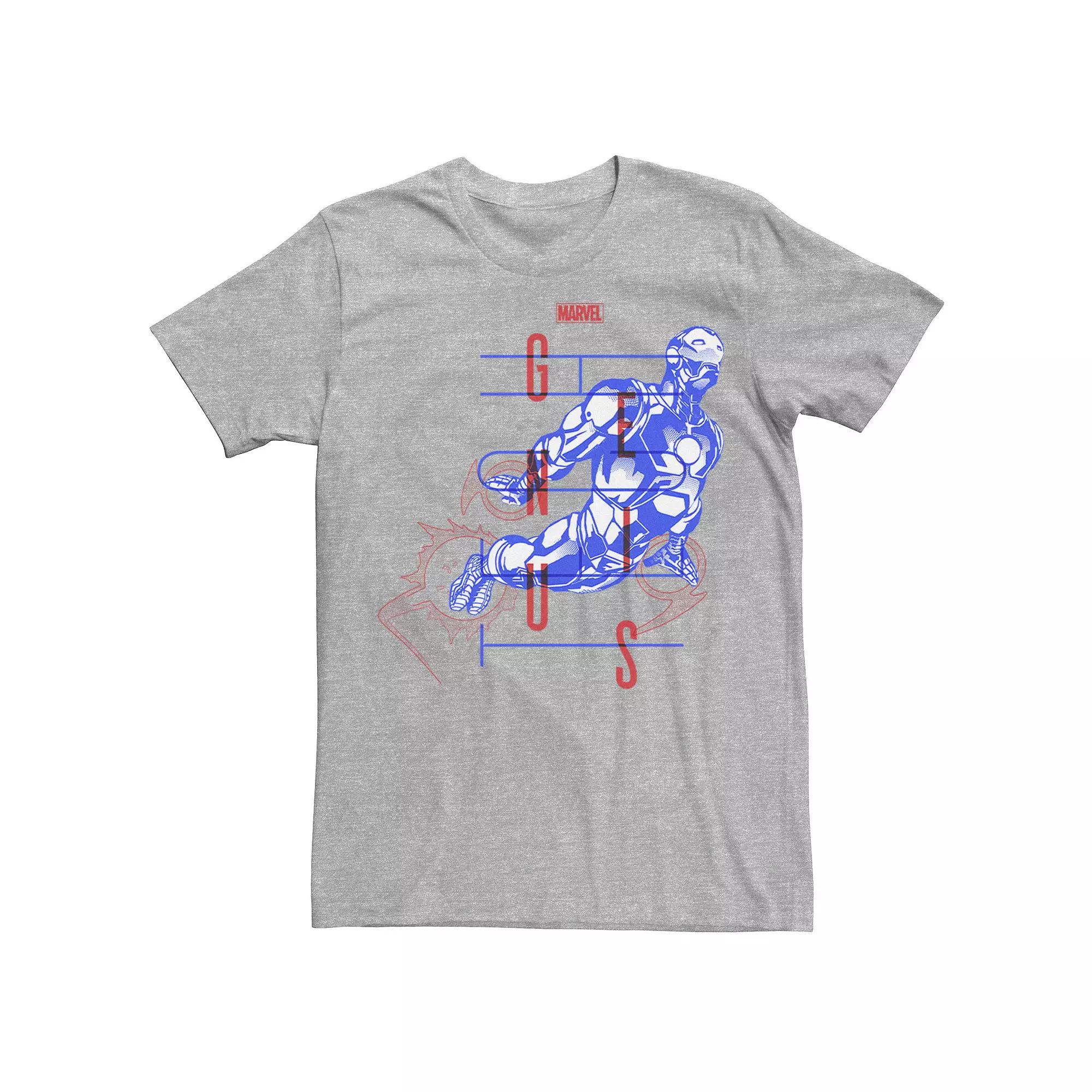 Men's Marvel Iron Man Genius Sketch Bold Poster Graphic Tee,  Product Image