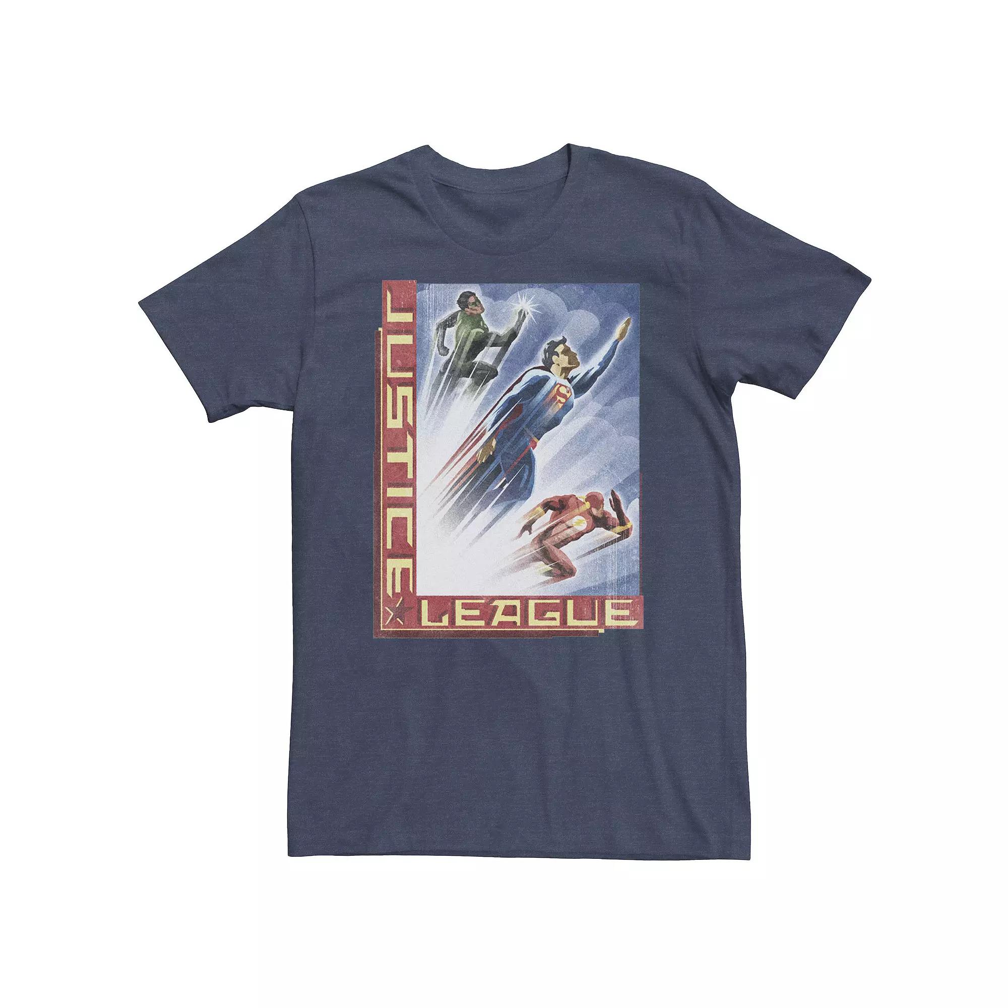 Big & Tall DC Comics Justice League Artistic Flight Poster Tee, Men's,  Product Image