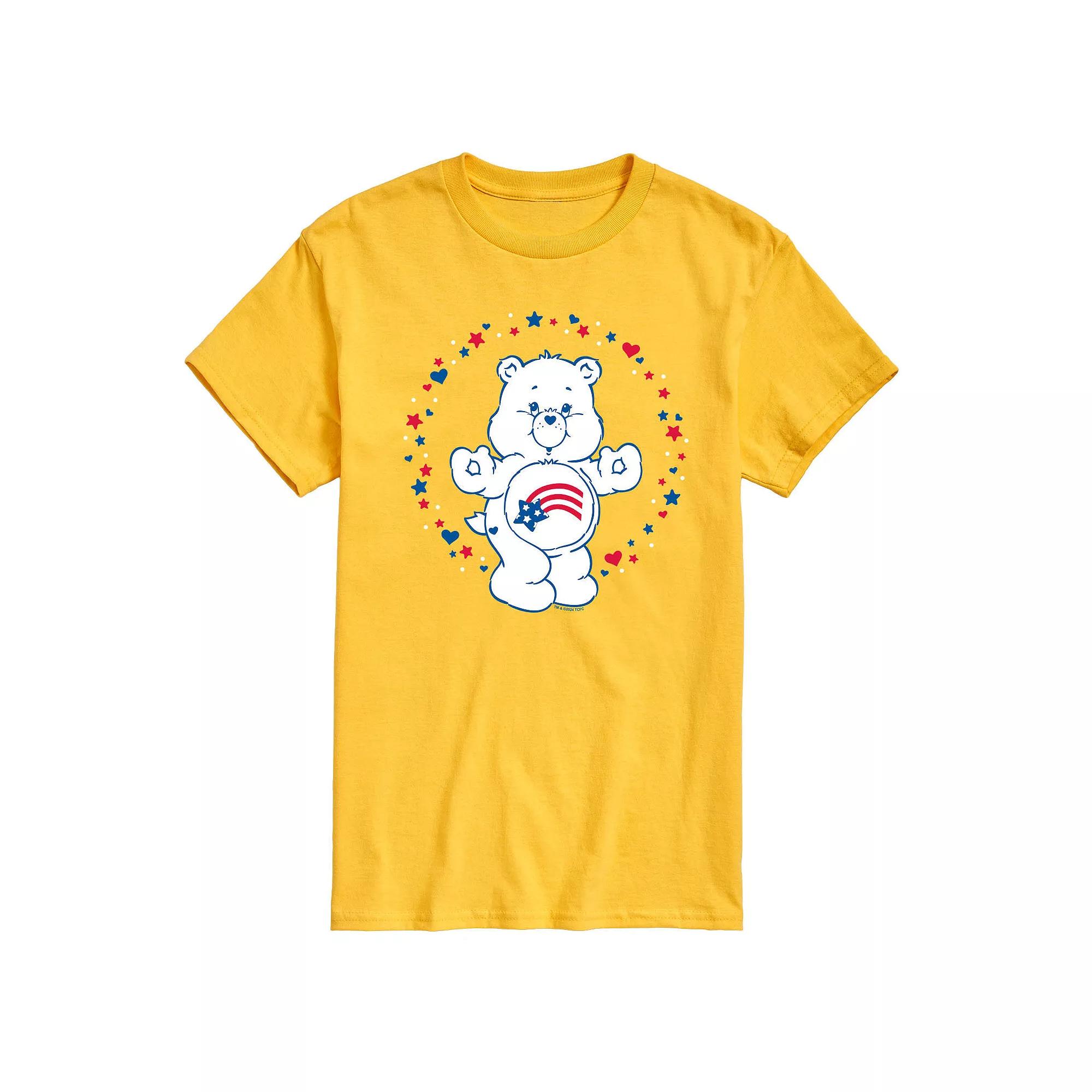 Men's Care Bears America Stars Hearts Graphic Tee,  Product Image