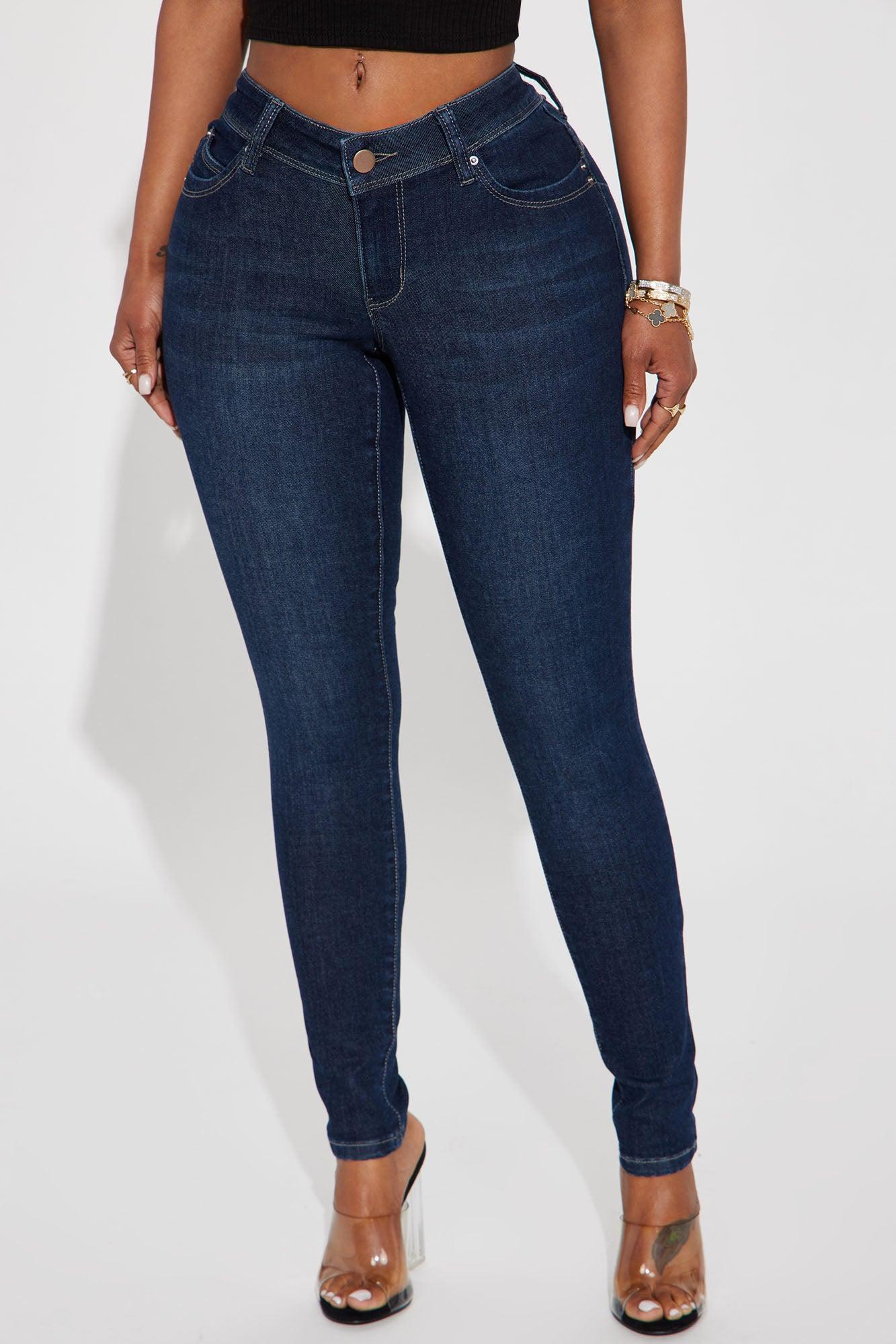 Look At My Curves Booty Lifter Skinny Jean - Dark Wash Product Image