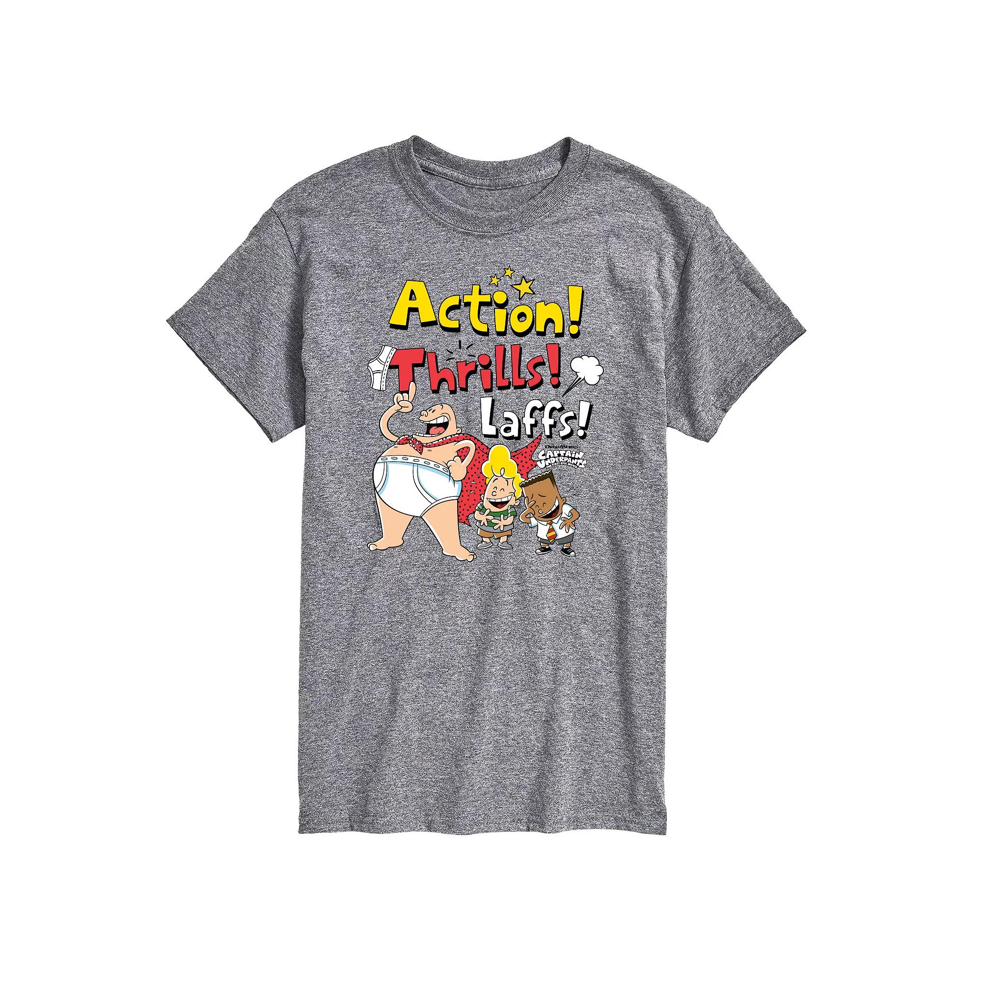 Big & Tall Captain Underpants Action Thrills Graphic Tee, Men's,  Product Image