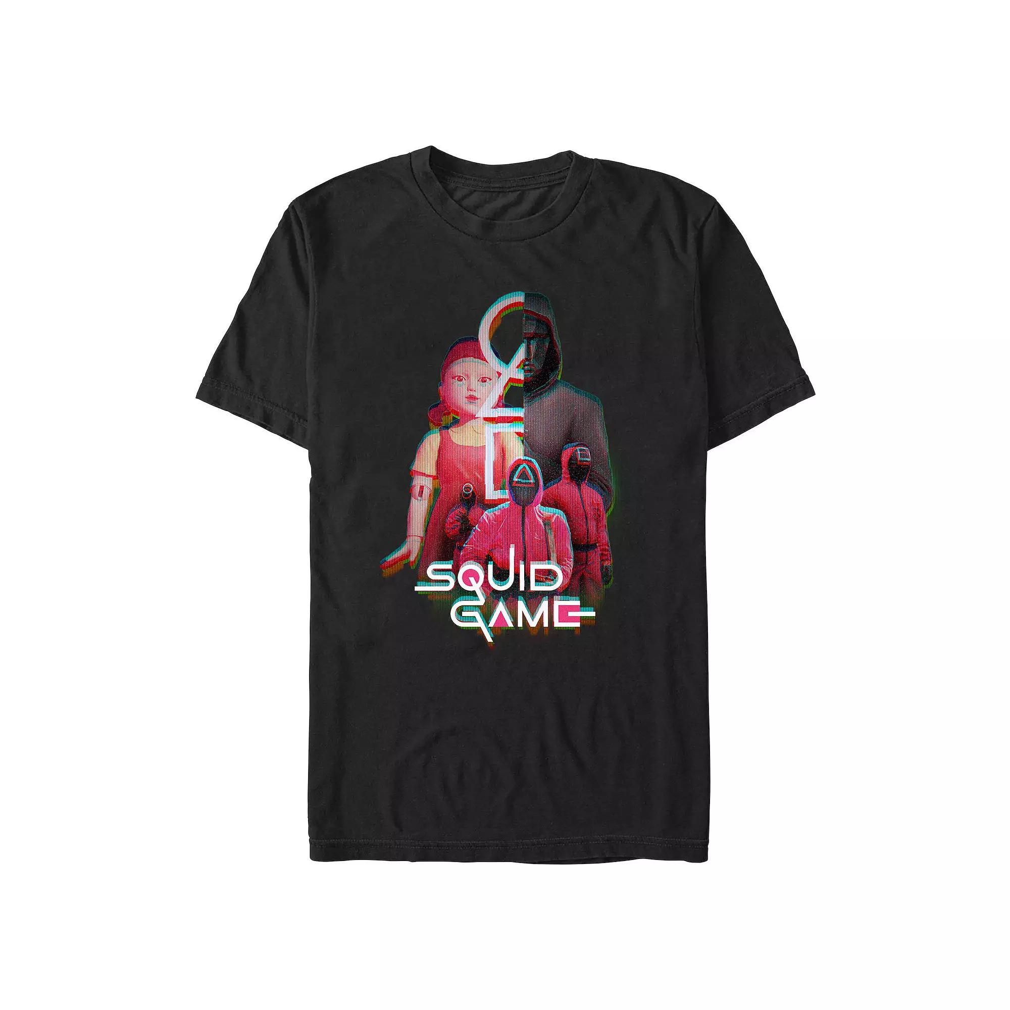 Men's Squid Game Character Glitch Graphic Tee,  Product Image