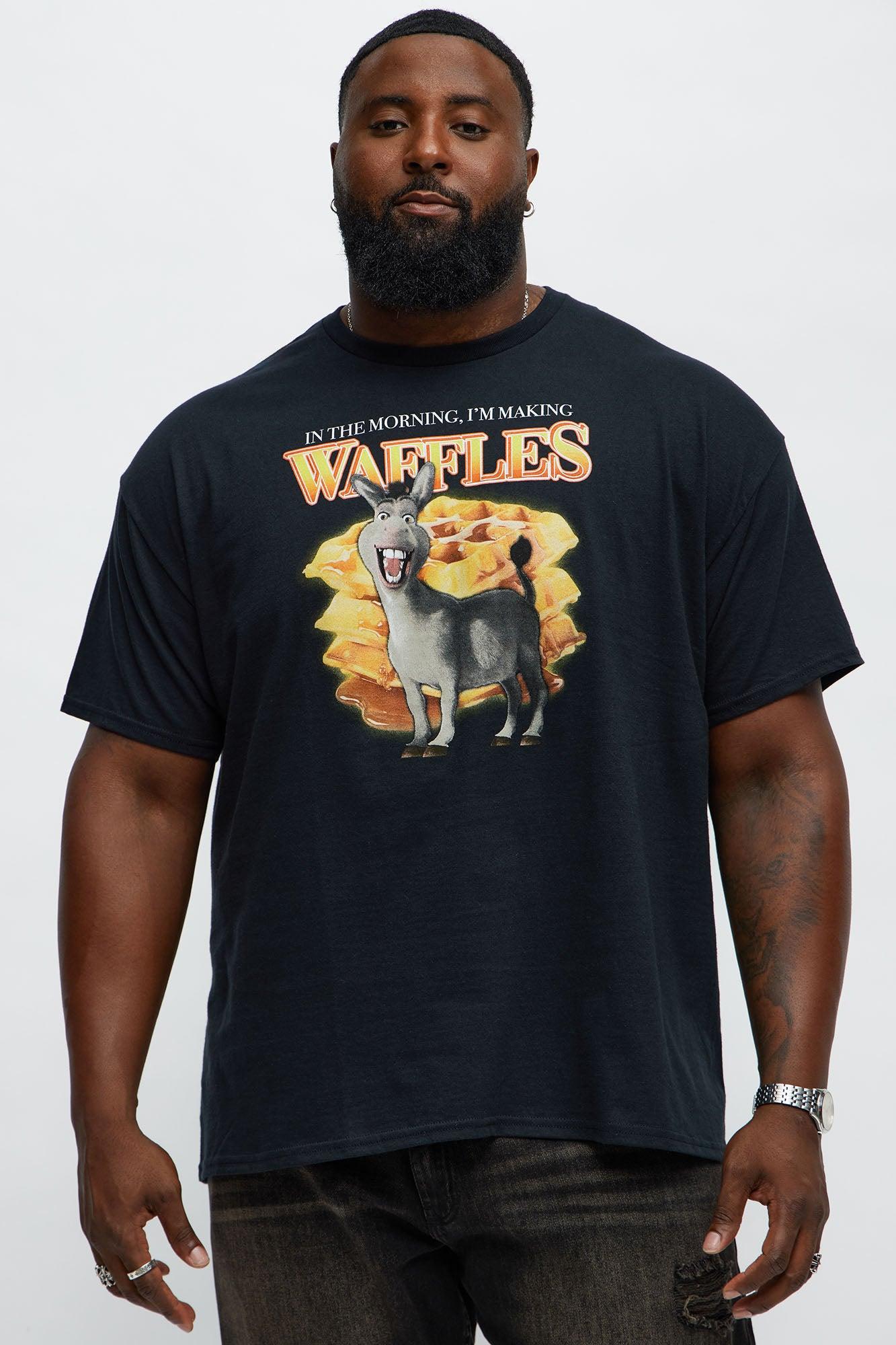 Shrek I'm Making Waffles Short Sleeve Tee - Black Male Product Image