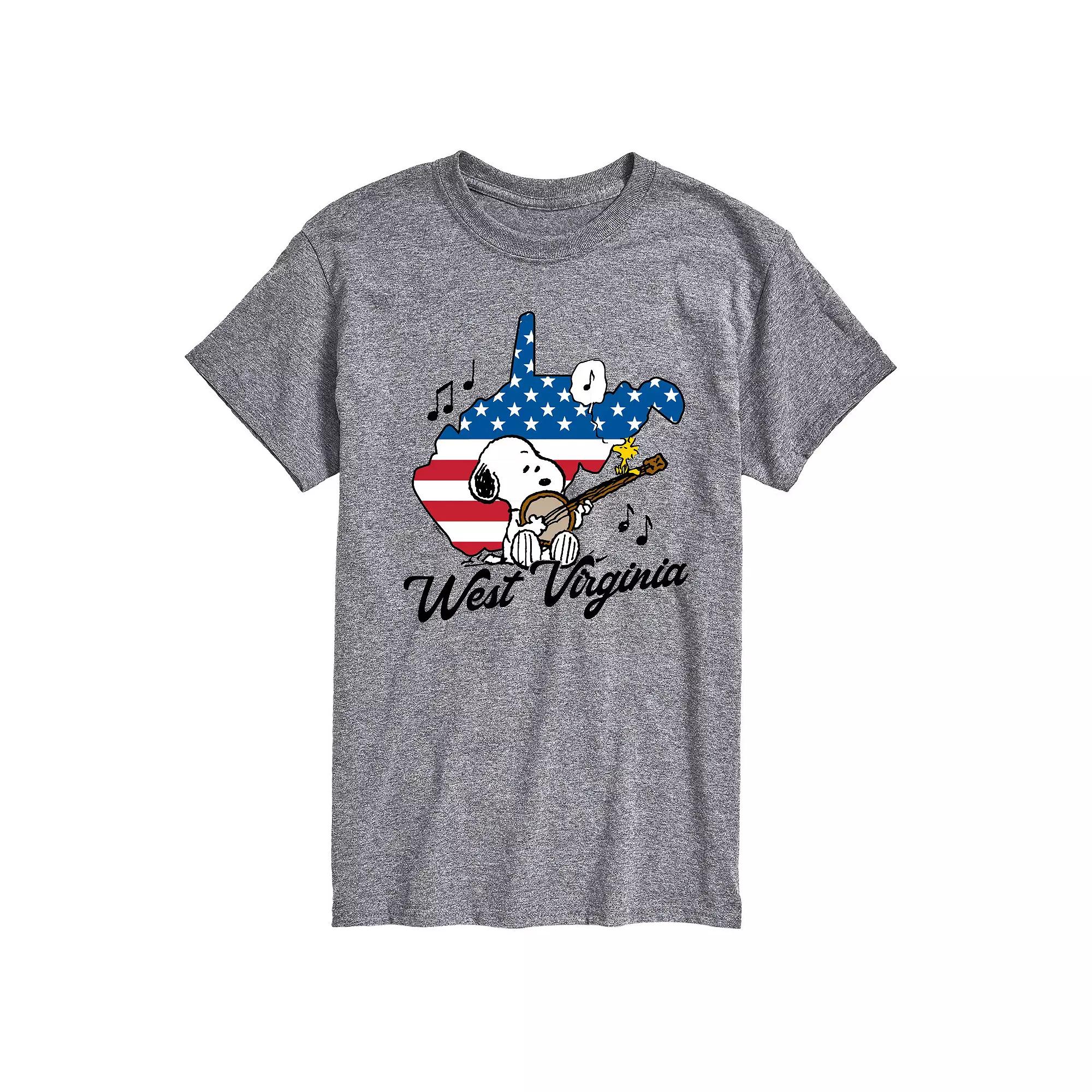 Men's Peanuts Snoopy West Virginia Americana Graphic Tee,  Product Image