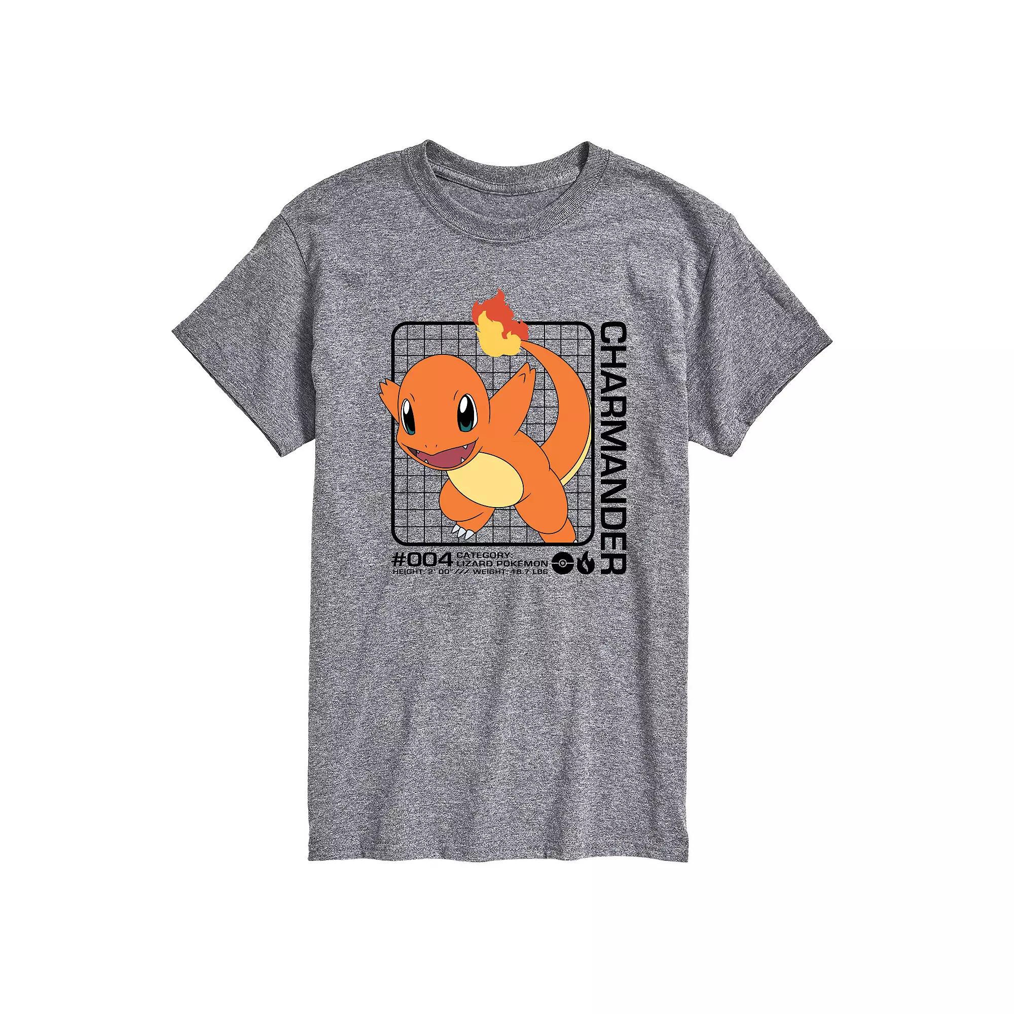 Big & Tall Pokemon Charmander's Stats Graphic Tee, Men's,  Product Image