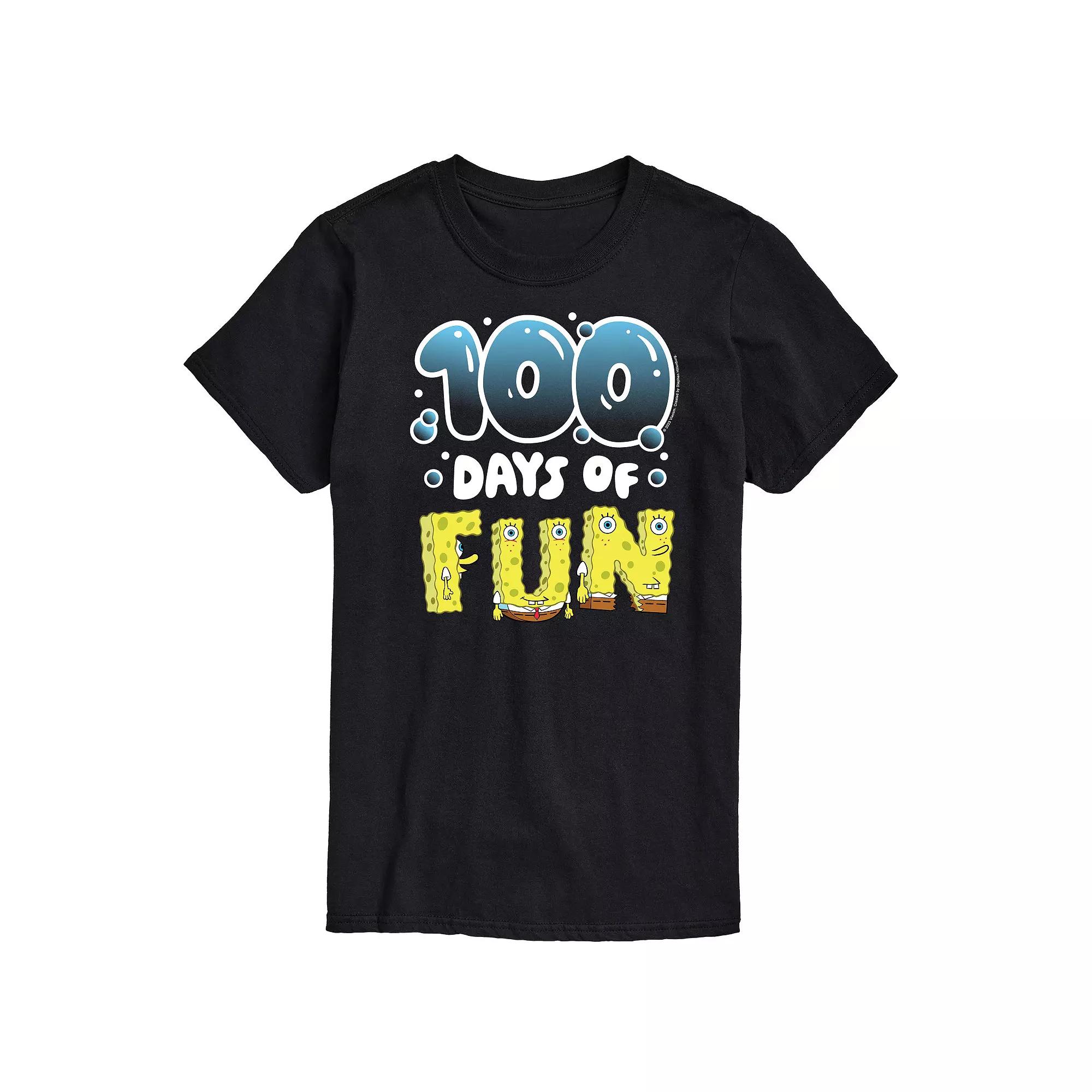 Men's SpongeBob SquarePants 100 Days Of Fun Graphic Tee,  Product Image
