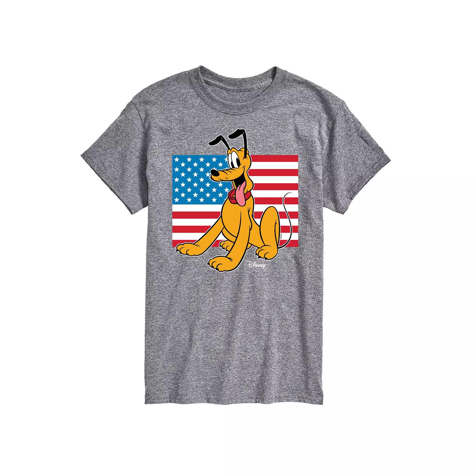 Disney's Pluto Big & Tall USA Flag Graphic Tee, Men's,  Product Image