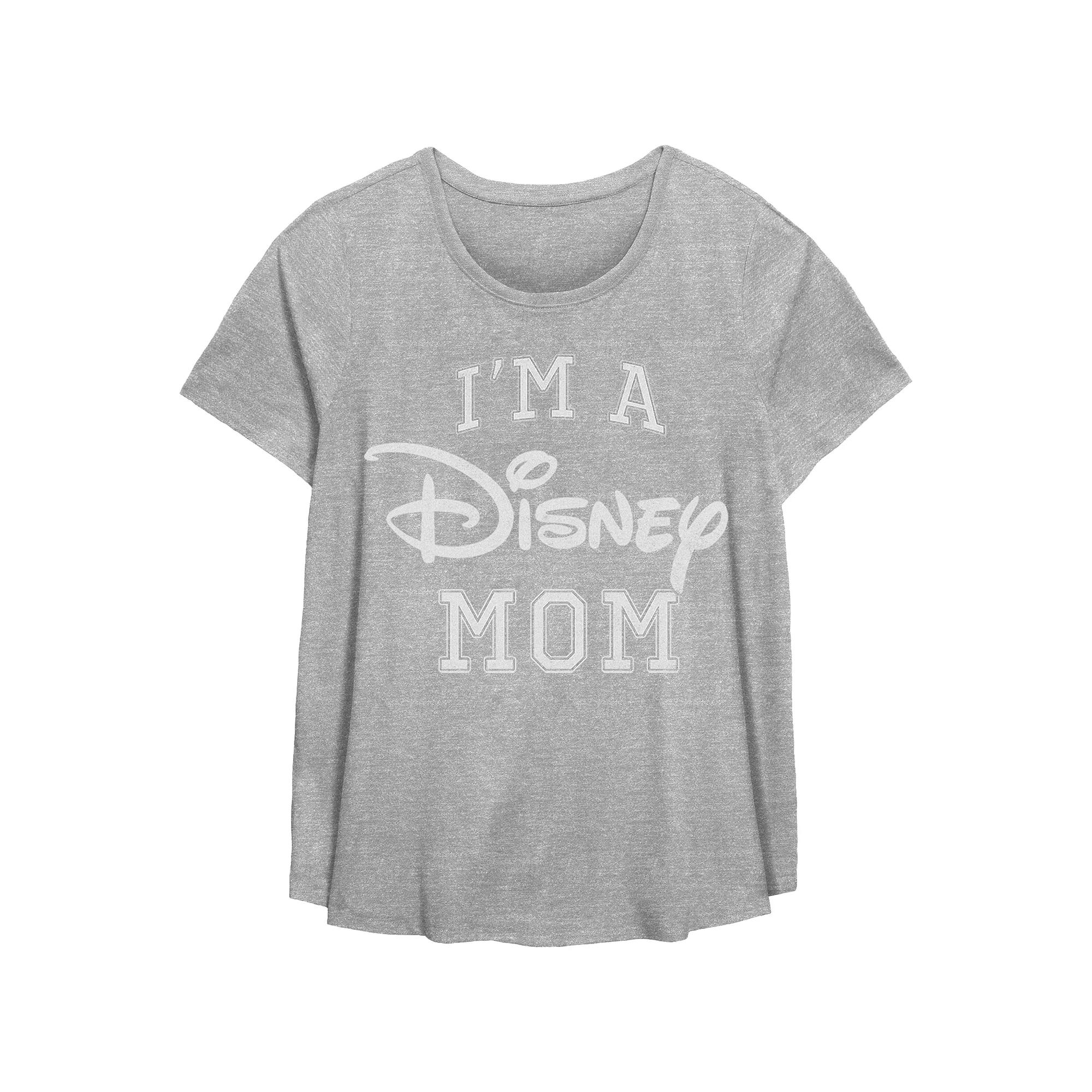 Disney's I'm A Disney Mom Varsity Style Women's Plus Graphic Tee,  Product Image