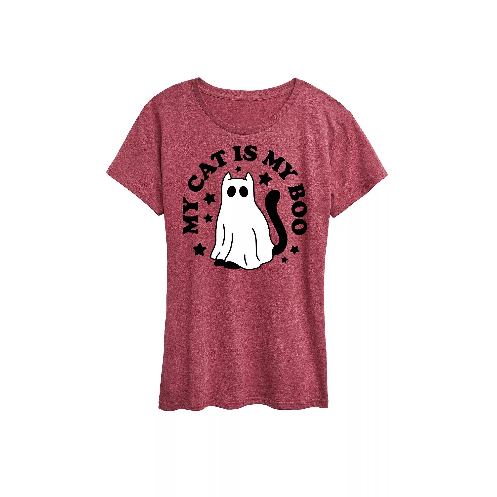 Women's My Cat Is My Boo Graphic Tee,  Product Image