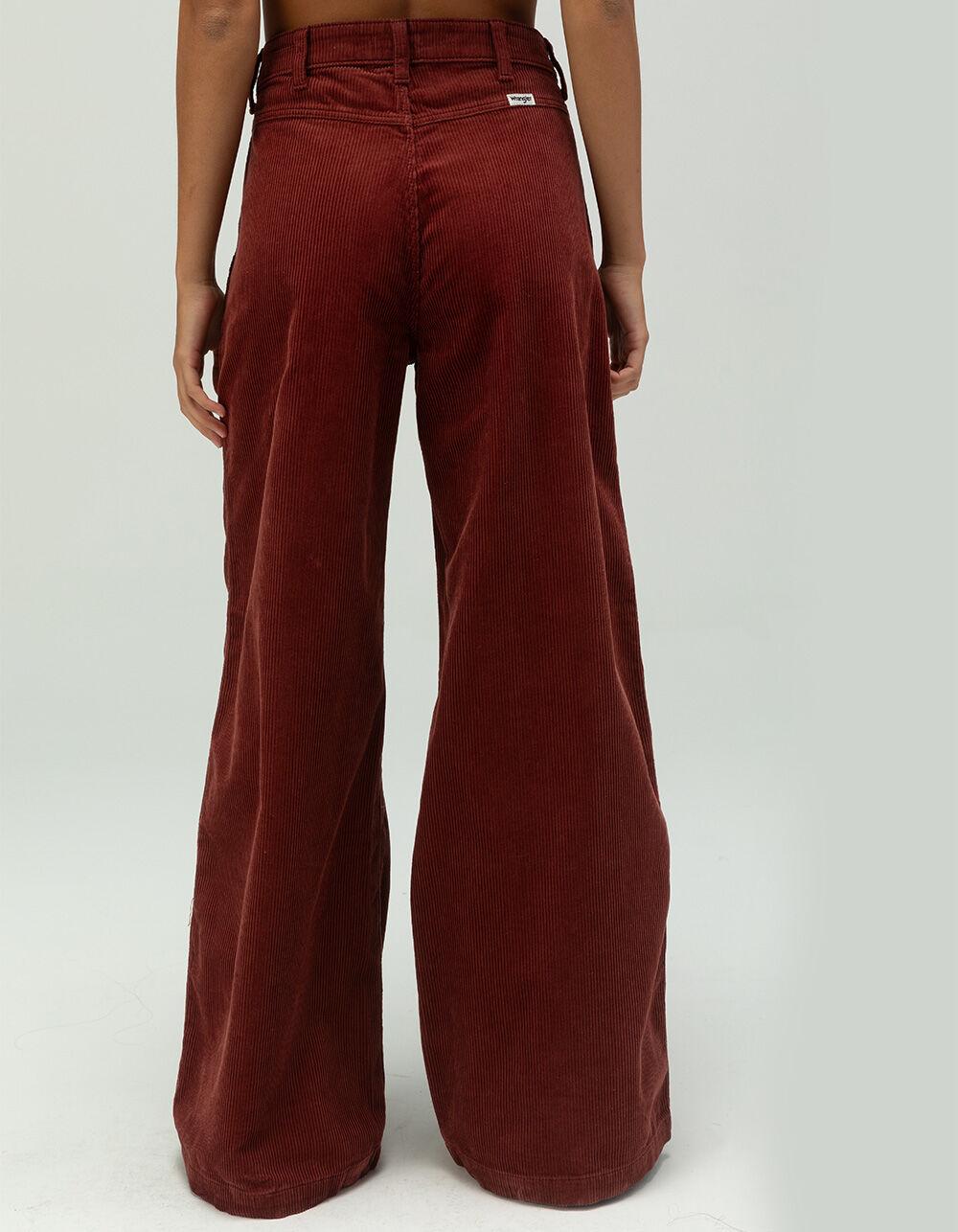 WRANGLER High Rise Trouser Corduroy Womens Jeans - RUST Product Image