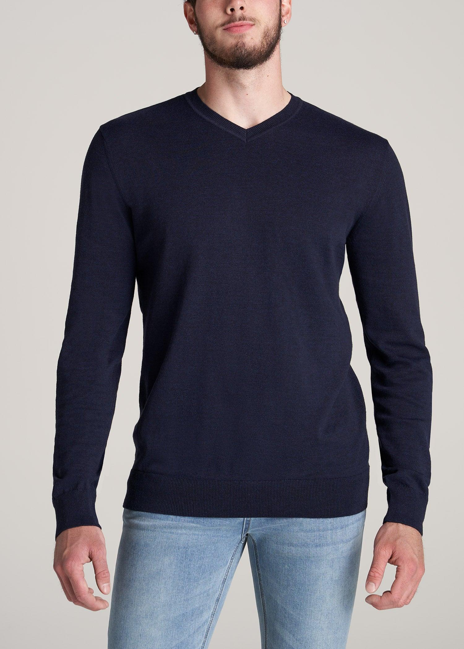 Everyday V-Neck Sweater for Tall Men in Patriot Blue Male Product Image