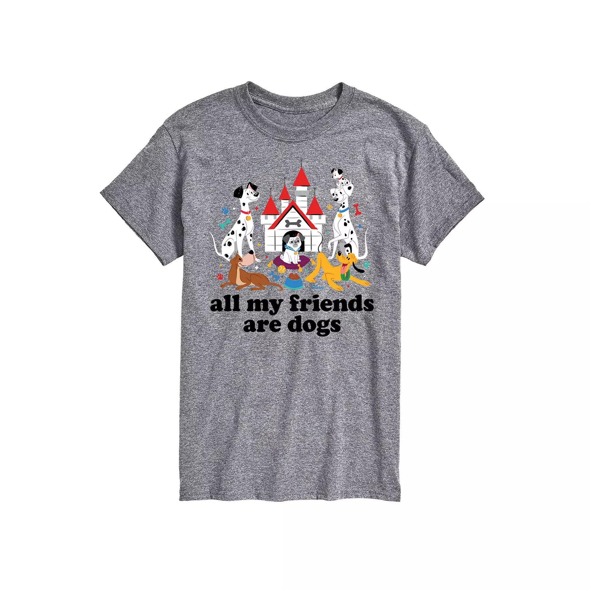 Disney Men's All My Friends Are Dogs Graphic Tee,  Product Image