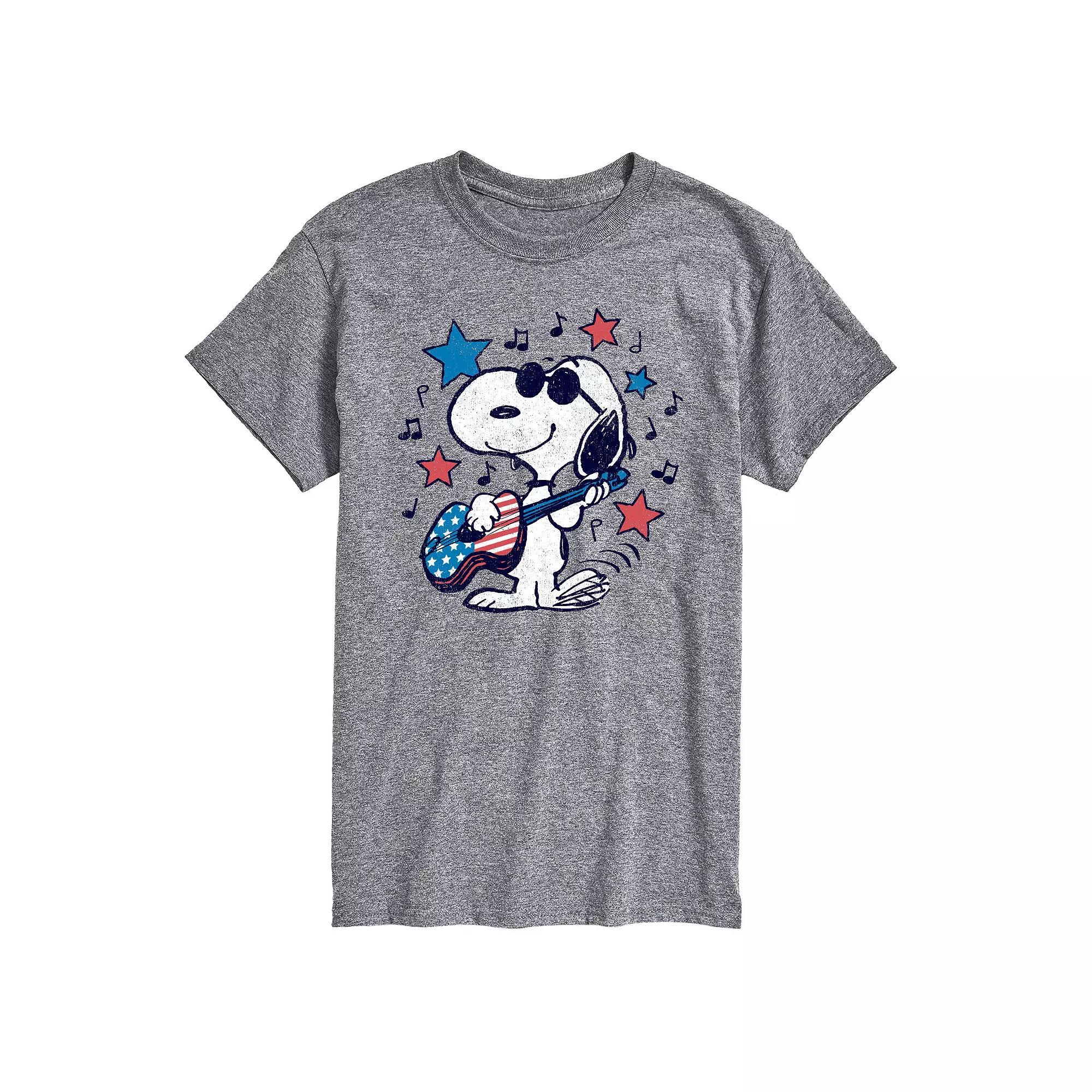 Big & Tall Peanuts Joe Cool Americana Guitar Graphic Tee, Men's,  Product Image