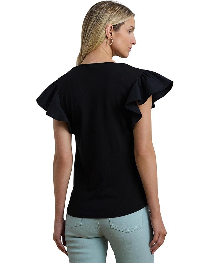 Striped Tie-front Jersey Dress Product Image