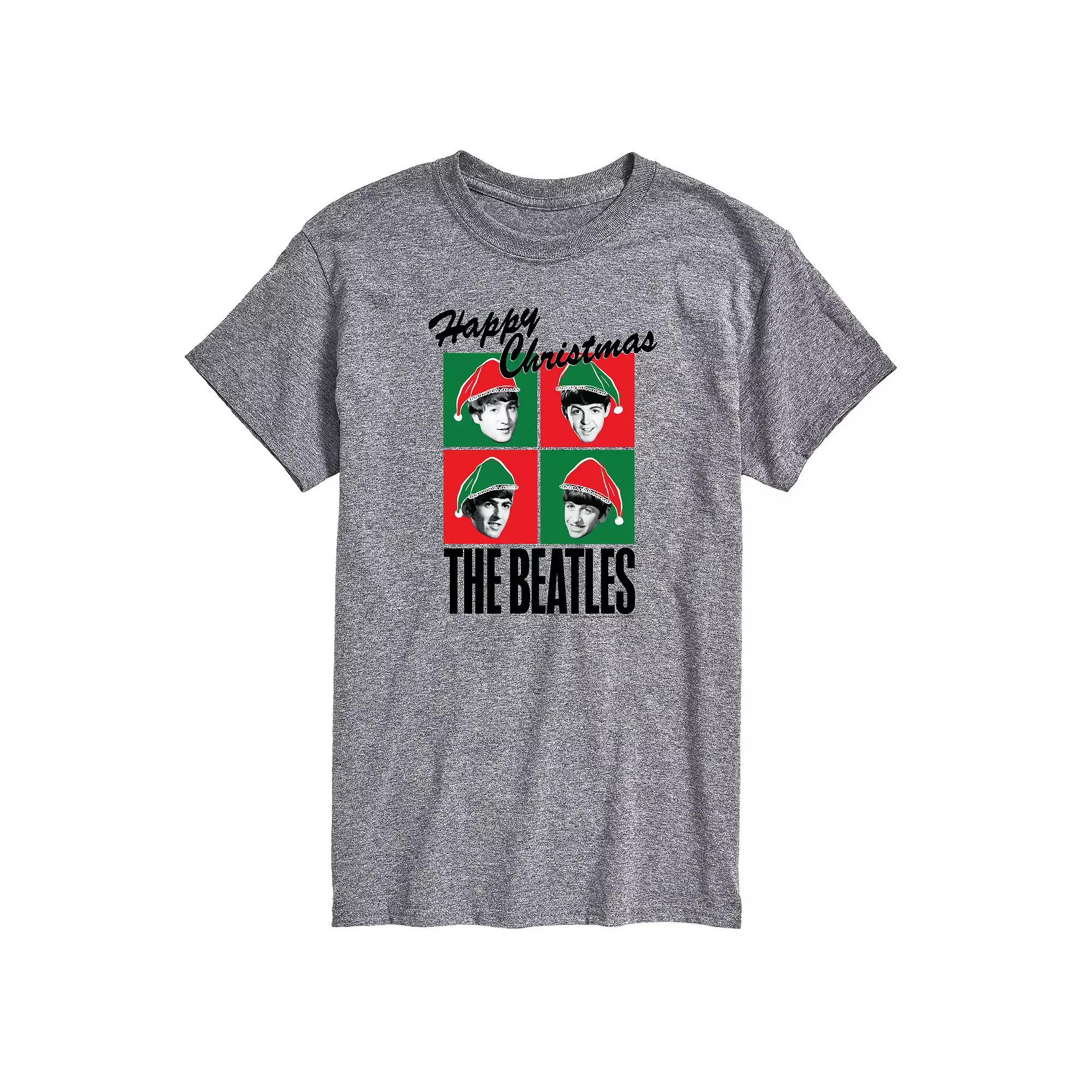 Big & Tall The Beatles Happy Christmas Graphic Tee, Men's,  Product Image
